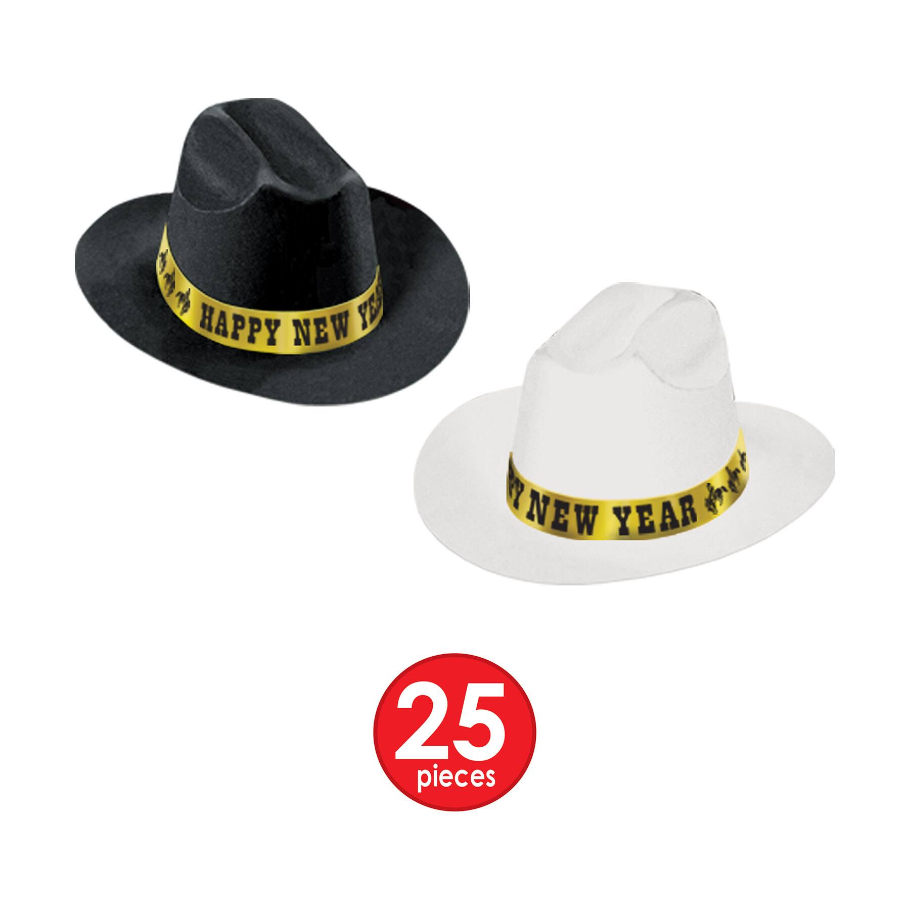 Beistle Black, White & Gold New Year Western Nights Party Favor Kit for 50