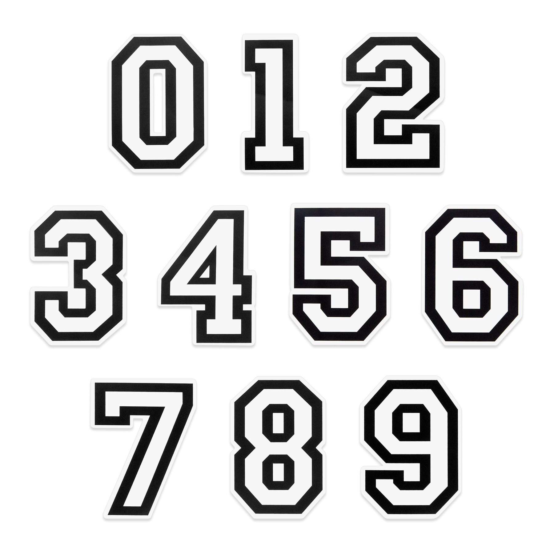 Black and White Numbers Vinyl Die Cut Stickers by Recollections™