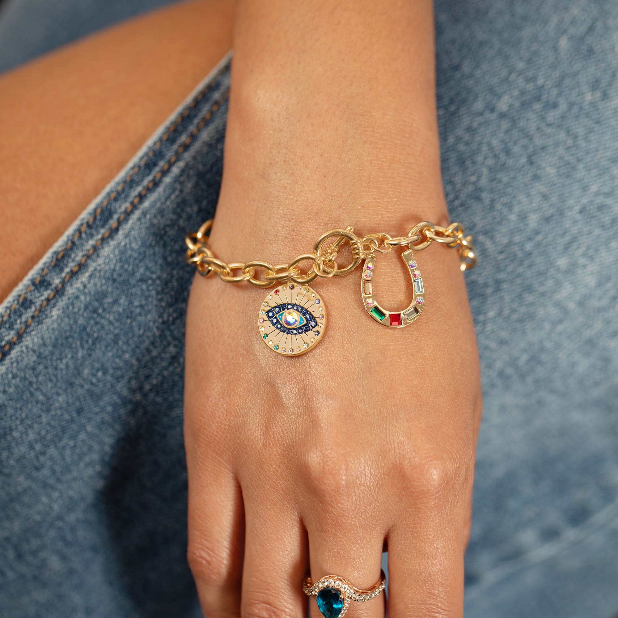Horseshoe Austrian Crystal Charm by Bead Landing™