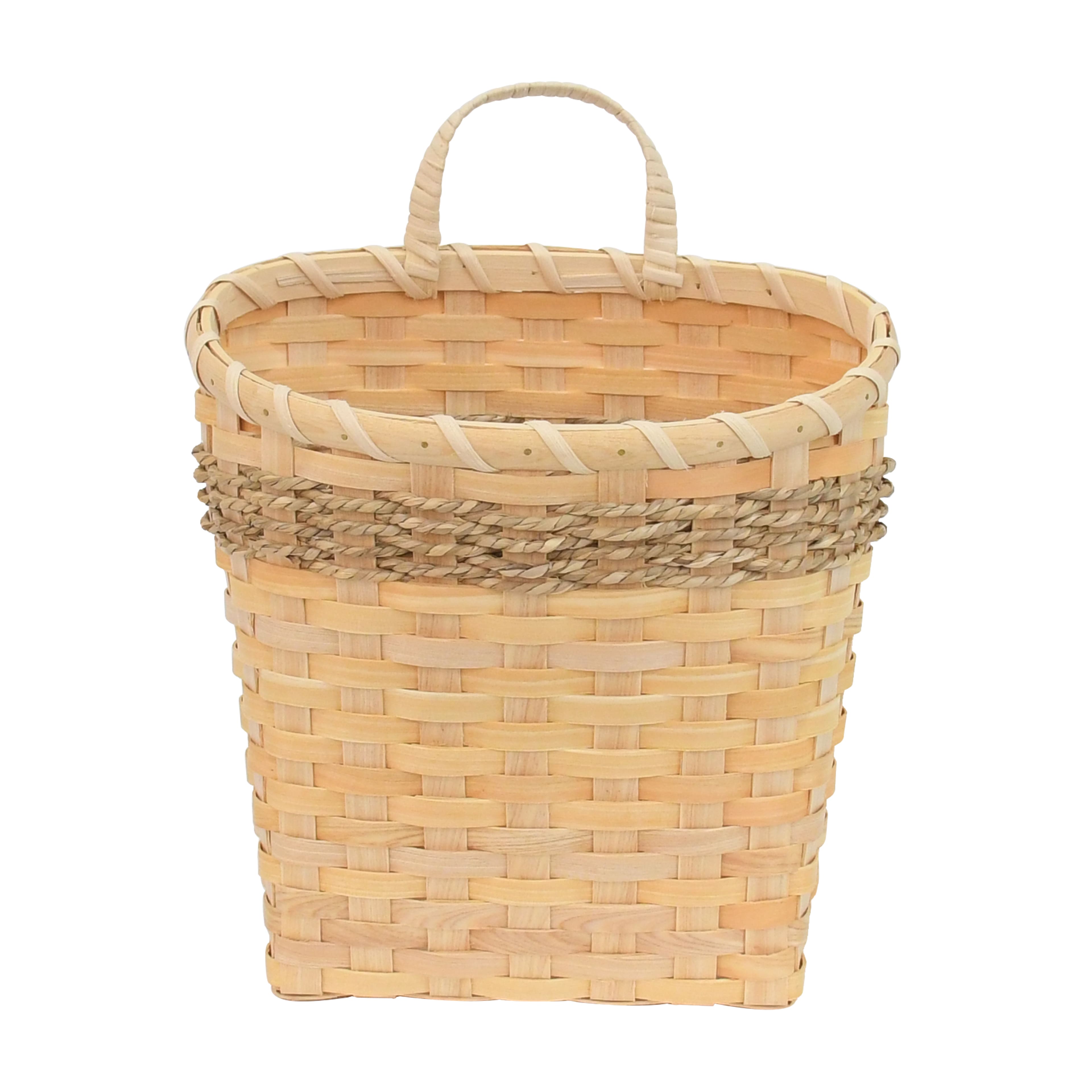 Woven Hanging Wall Basket with Twisted Seagrass Accent by Ashland®
