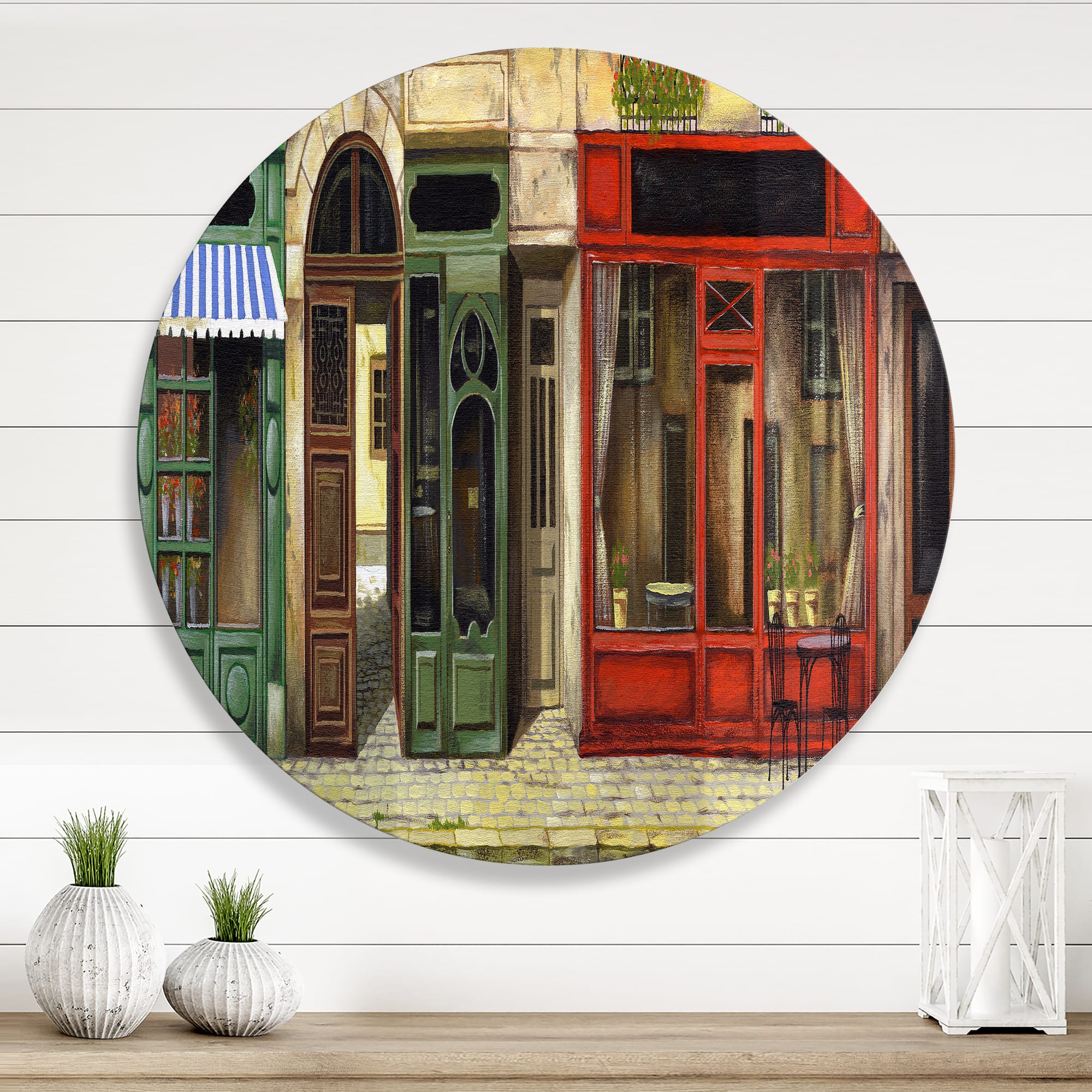 Designart - Red Facade of Charming Shop In Paris II