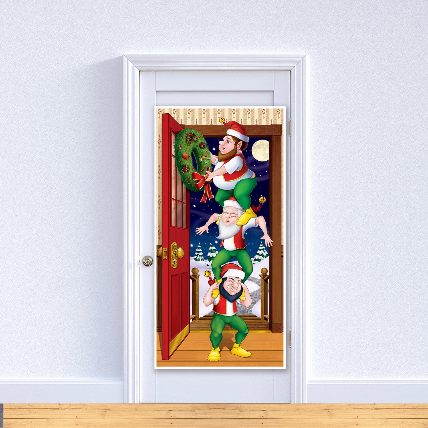 Beistle 30" x 5ft. Christmas Elves Door Cover
