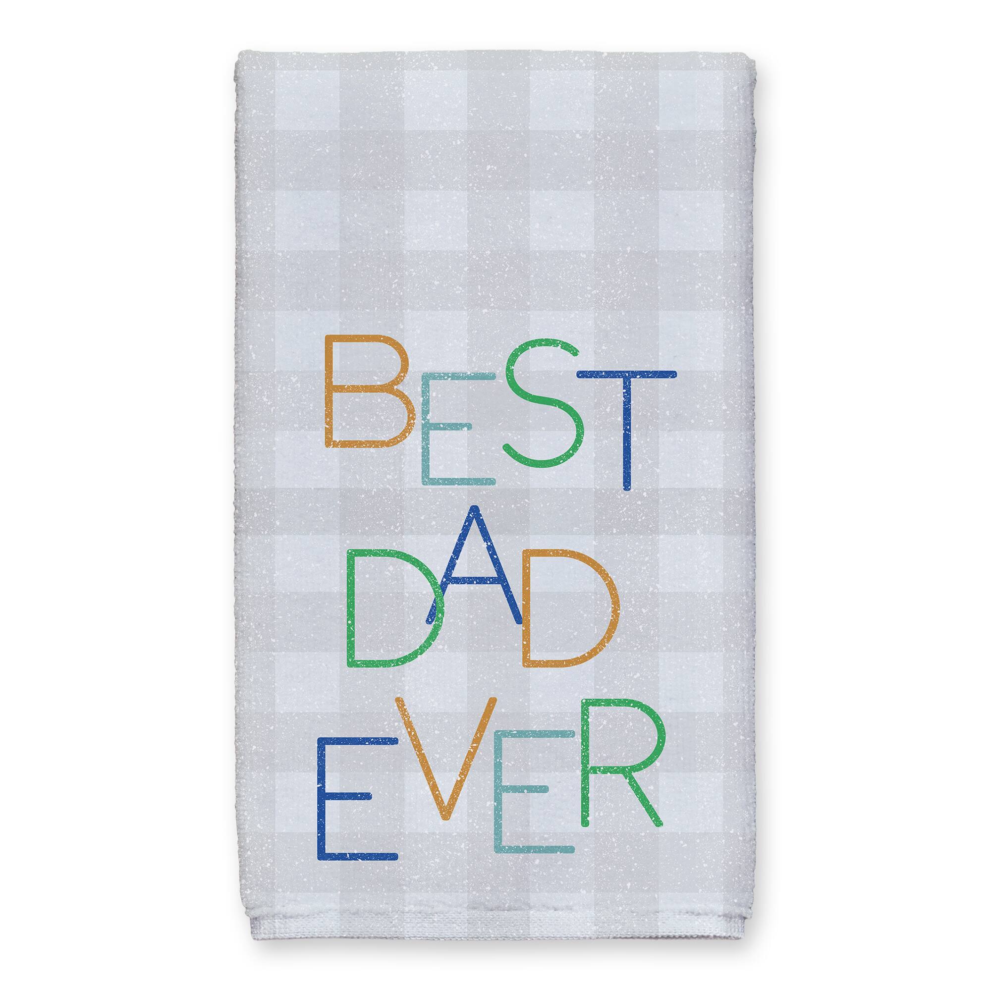 Best Dad Ever Check Towel Set