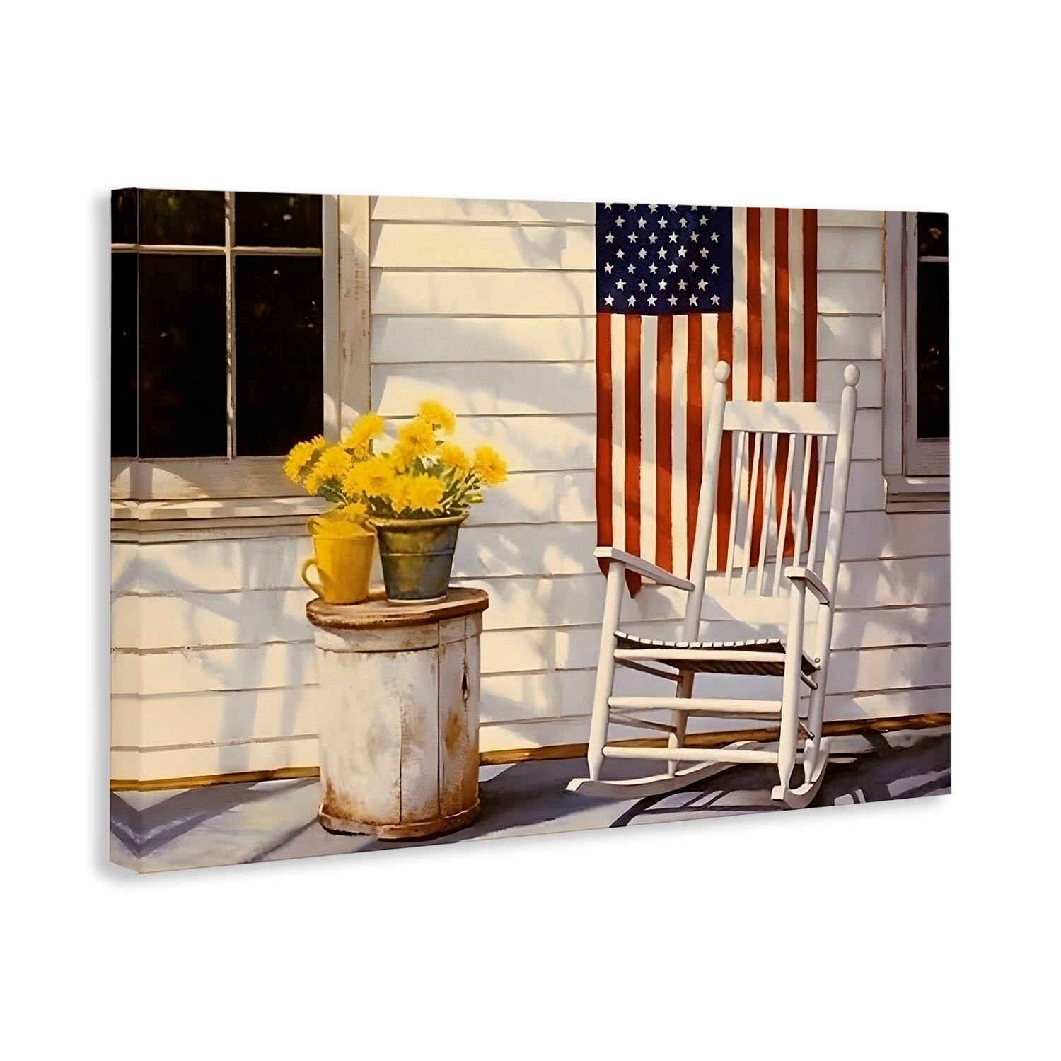 Stupell Industries Americana Deco Scene Canvas Wall Art