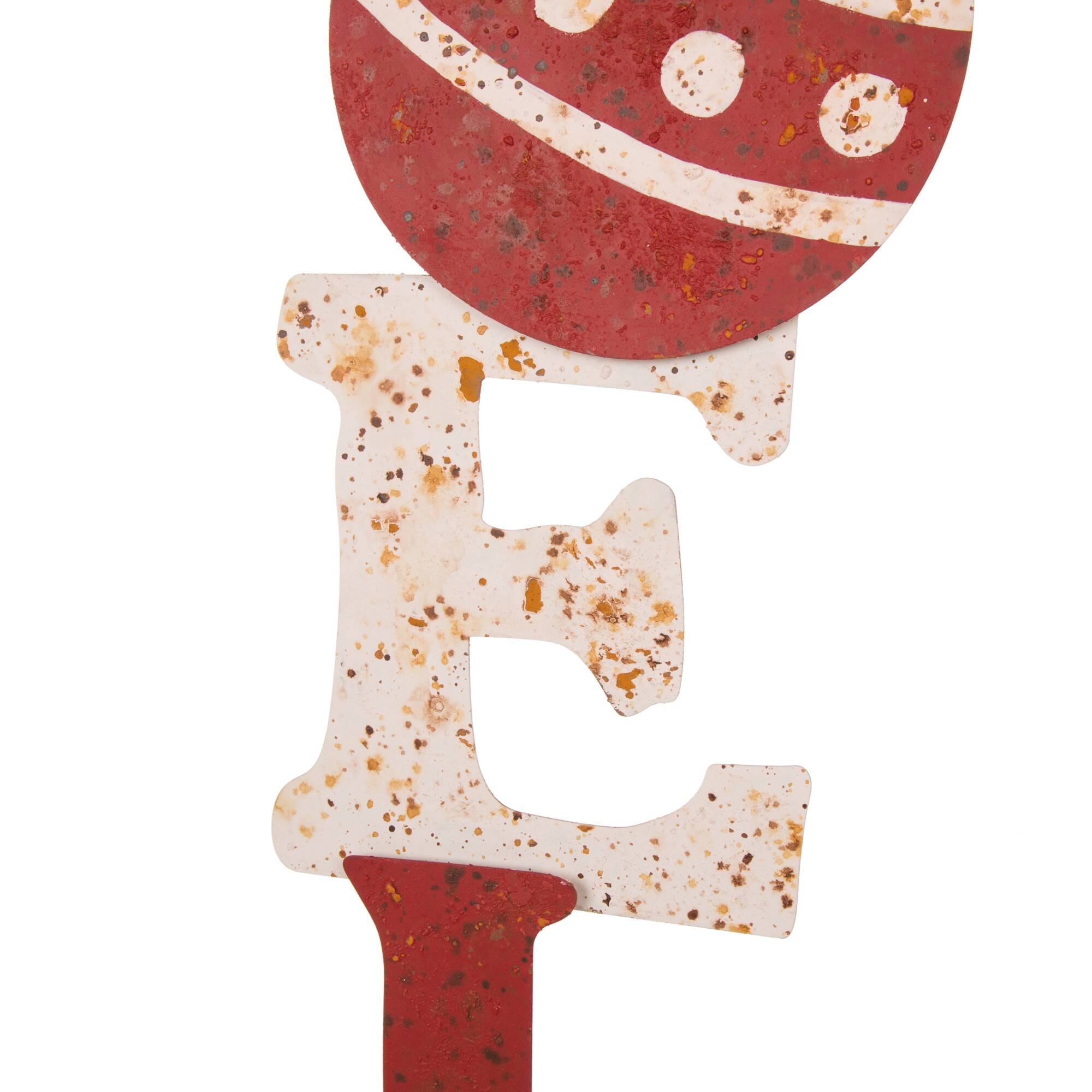Glitzhome® 3ft. Metal Joy & Noel Yard Stake Set