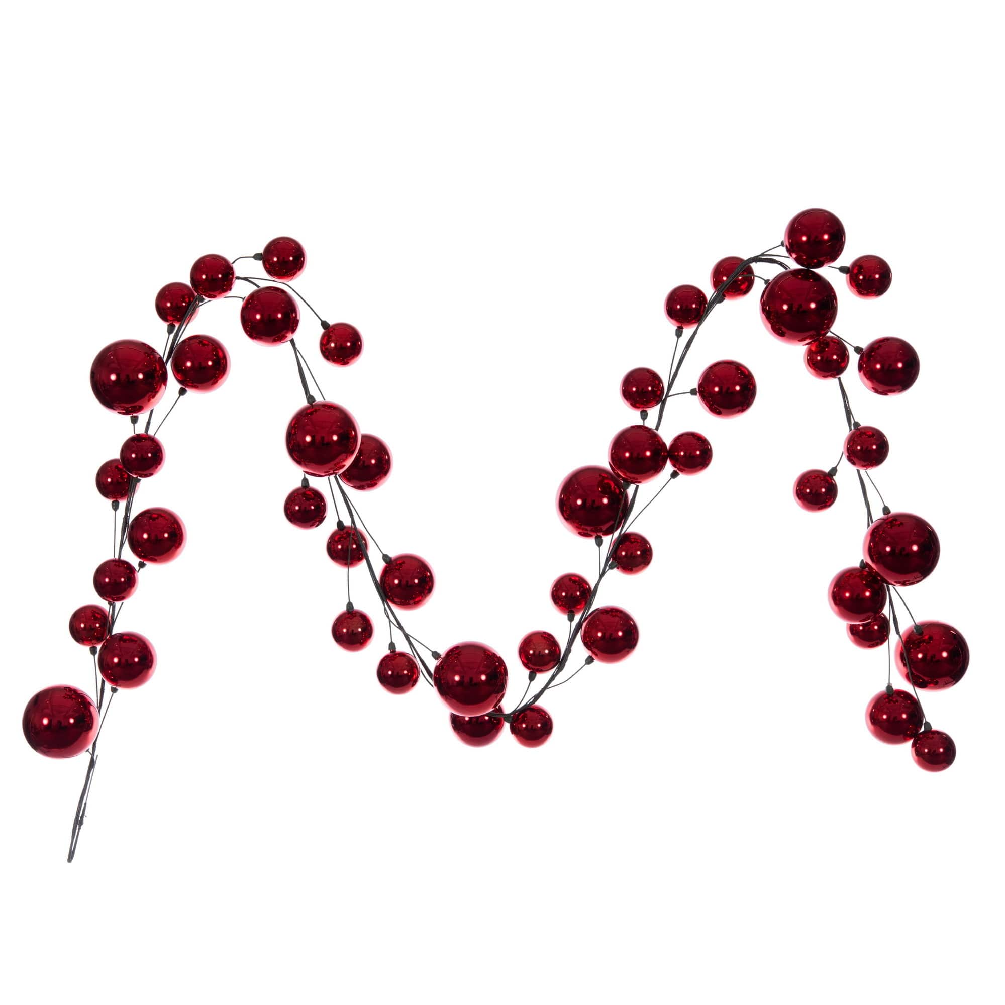 Vickerman 10ft. Shiny Ball Ornaments Branch Garland