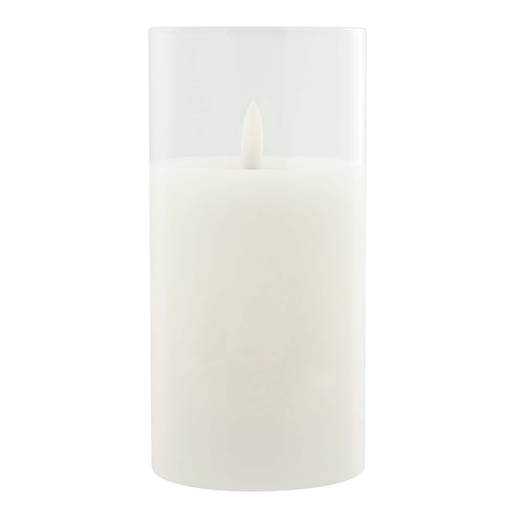 3" x 6" LED Glass Wax Flickering Candle by Ashland®