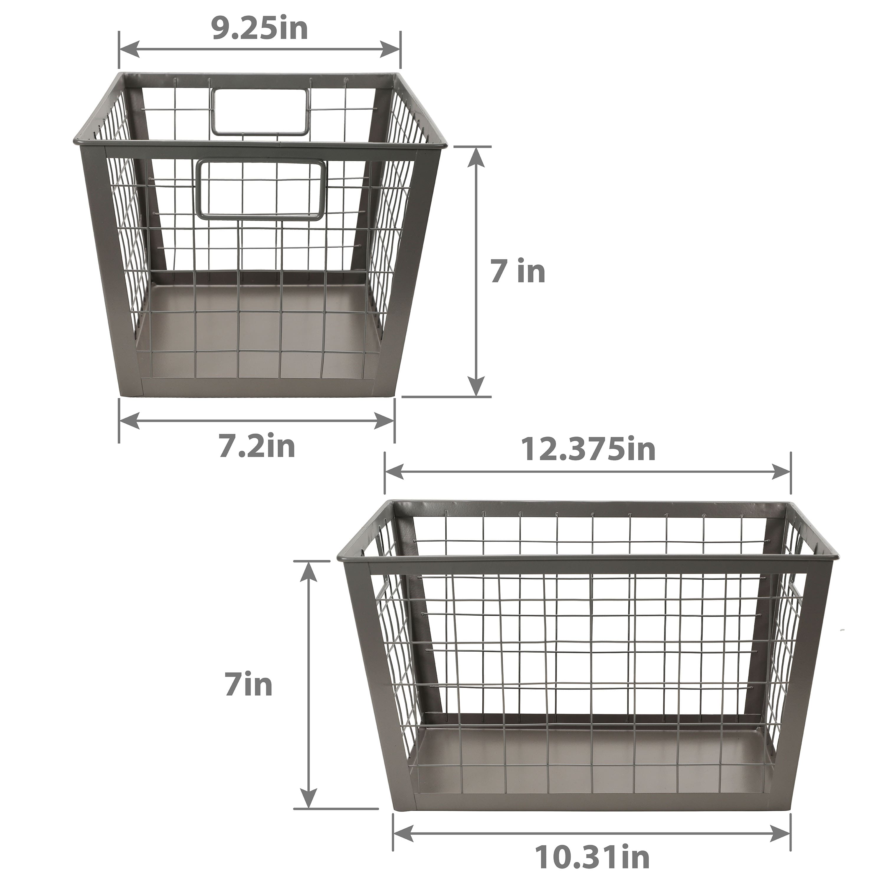 6 Pack: 12.5" Gray Wire Multifunctional Basket