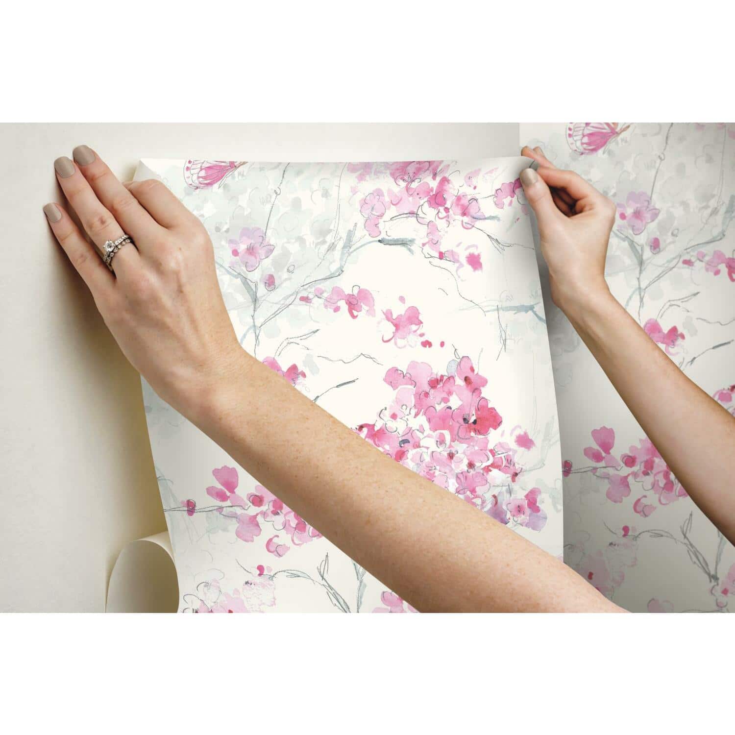 RoomMates Cherry Blossoms Peel & Stick Wallpaper