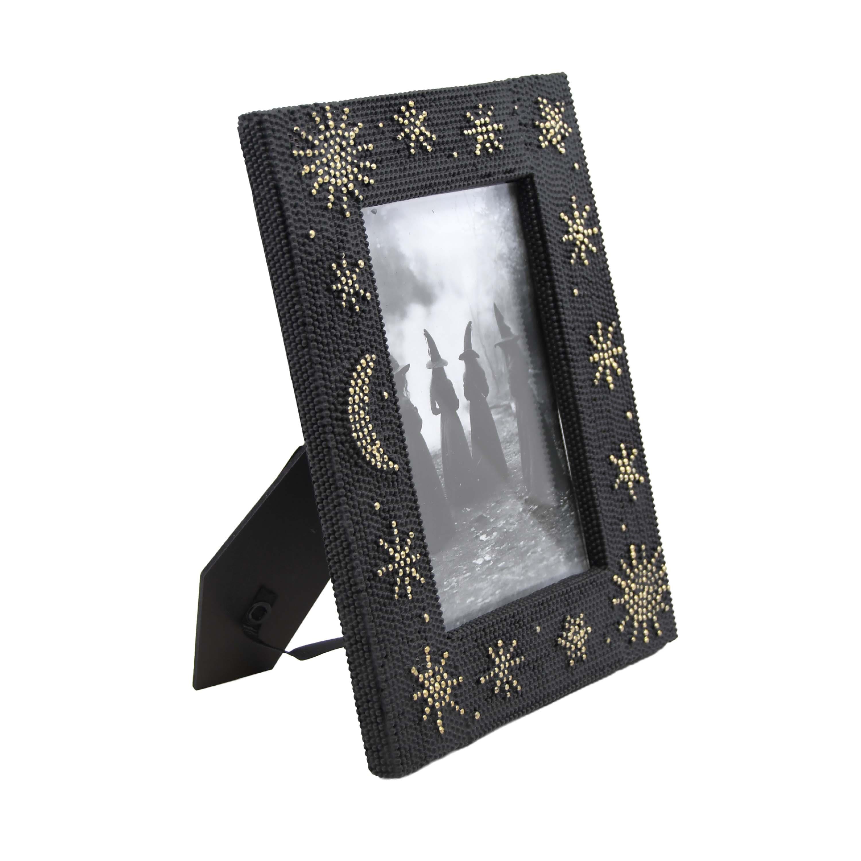 4" x 6" Black & Gold Celestial Bead Tabletop Frame by Ashland®