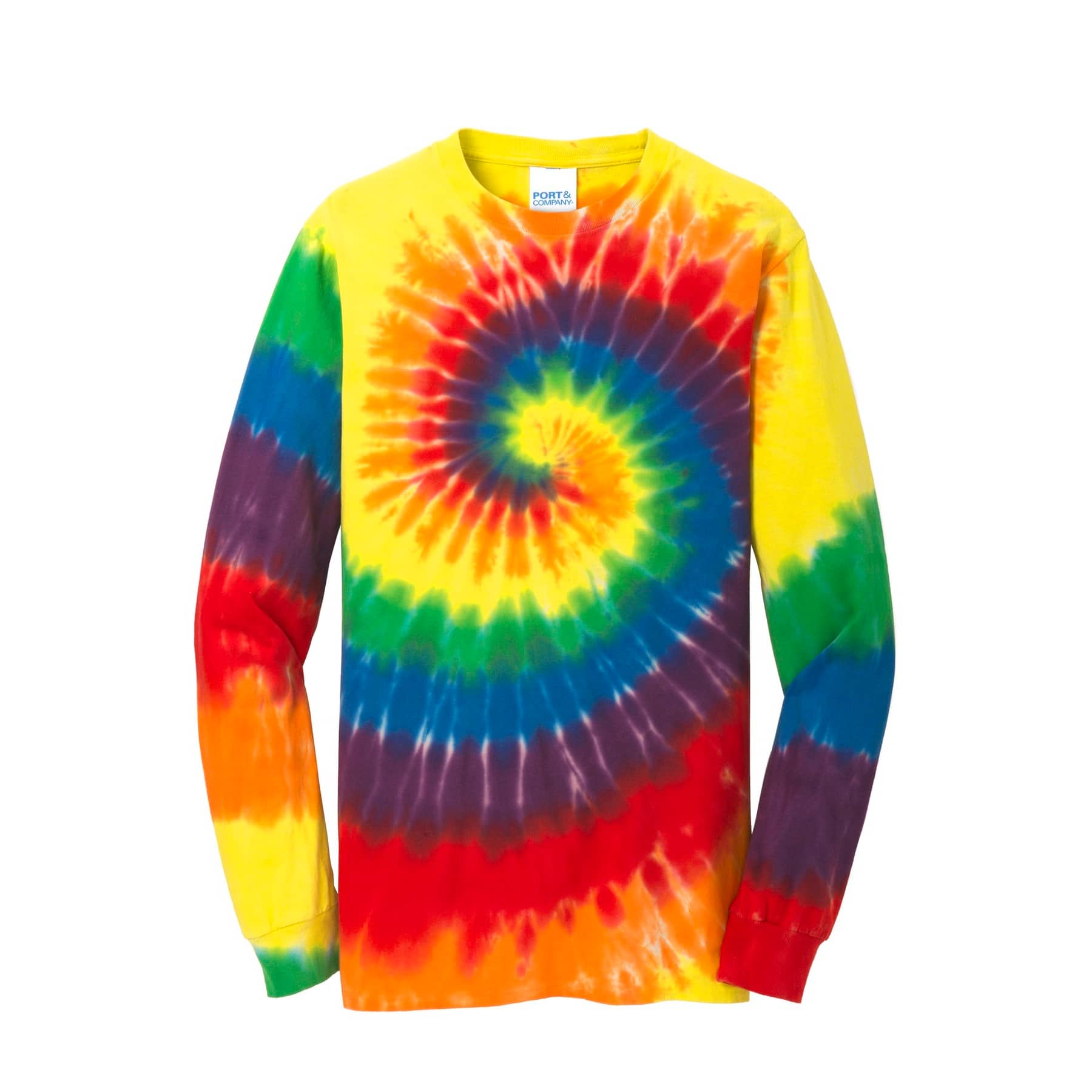 Port & Company® Long Sleeve Tie-Dye Adult T-Shirt
