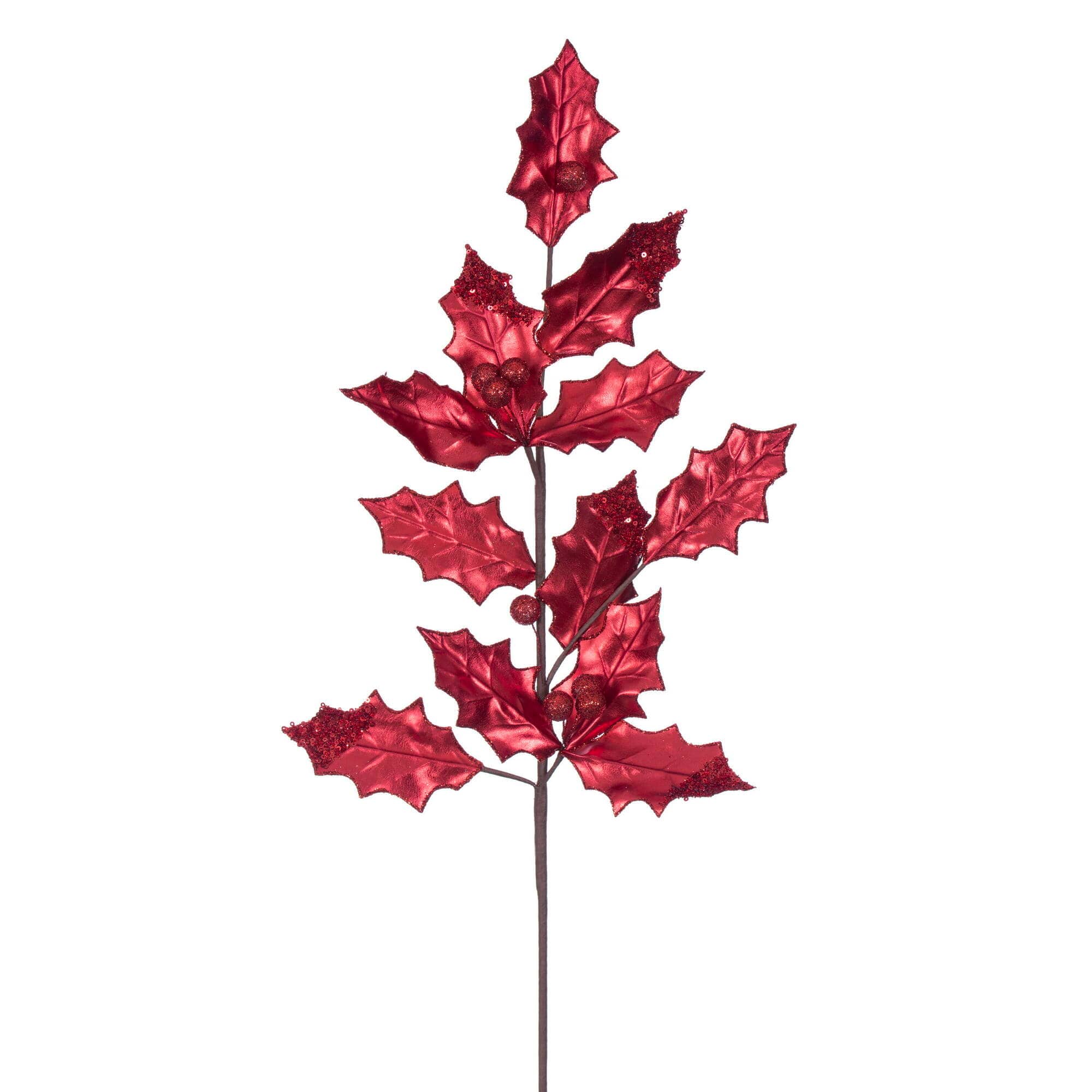 Vickerman 28" Red Holly Leaf Sprays, 6ct. | Michaels®
