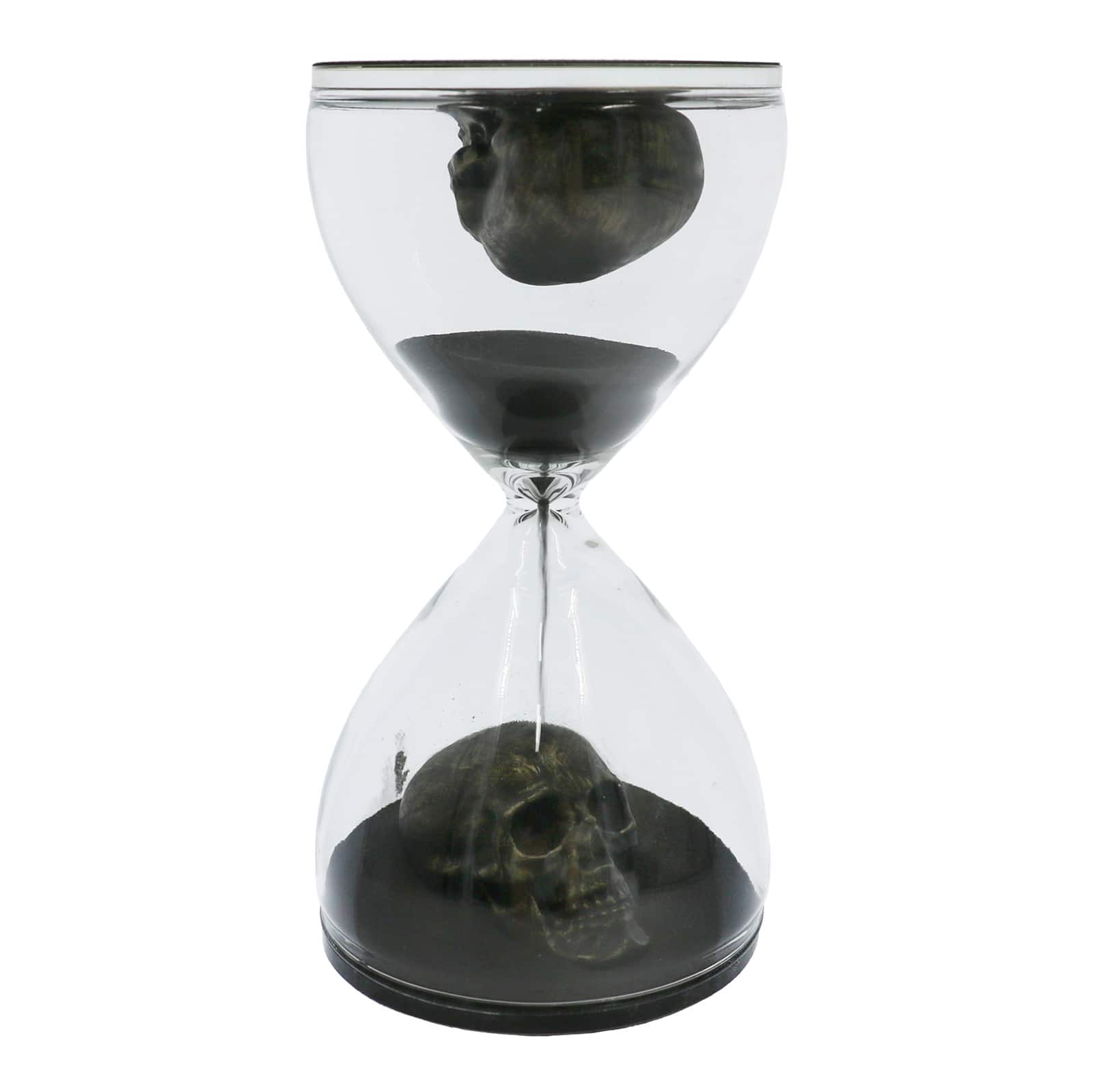6.5" Antique Gold Skull Hourglass Tabletop Décor by Ashland®