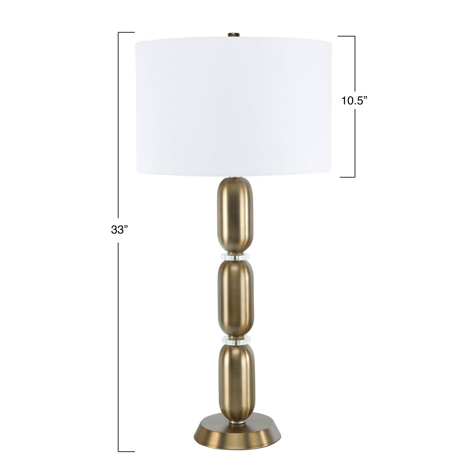 Hello Honey® 33" Metal Table Lamp with Glass Middle