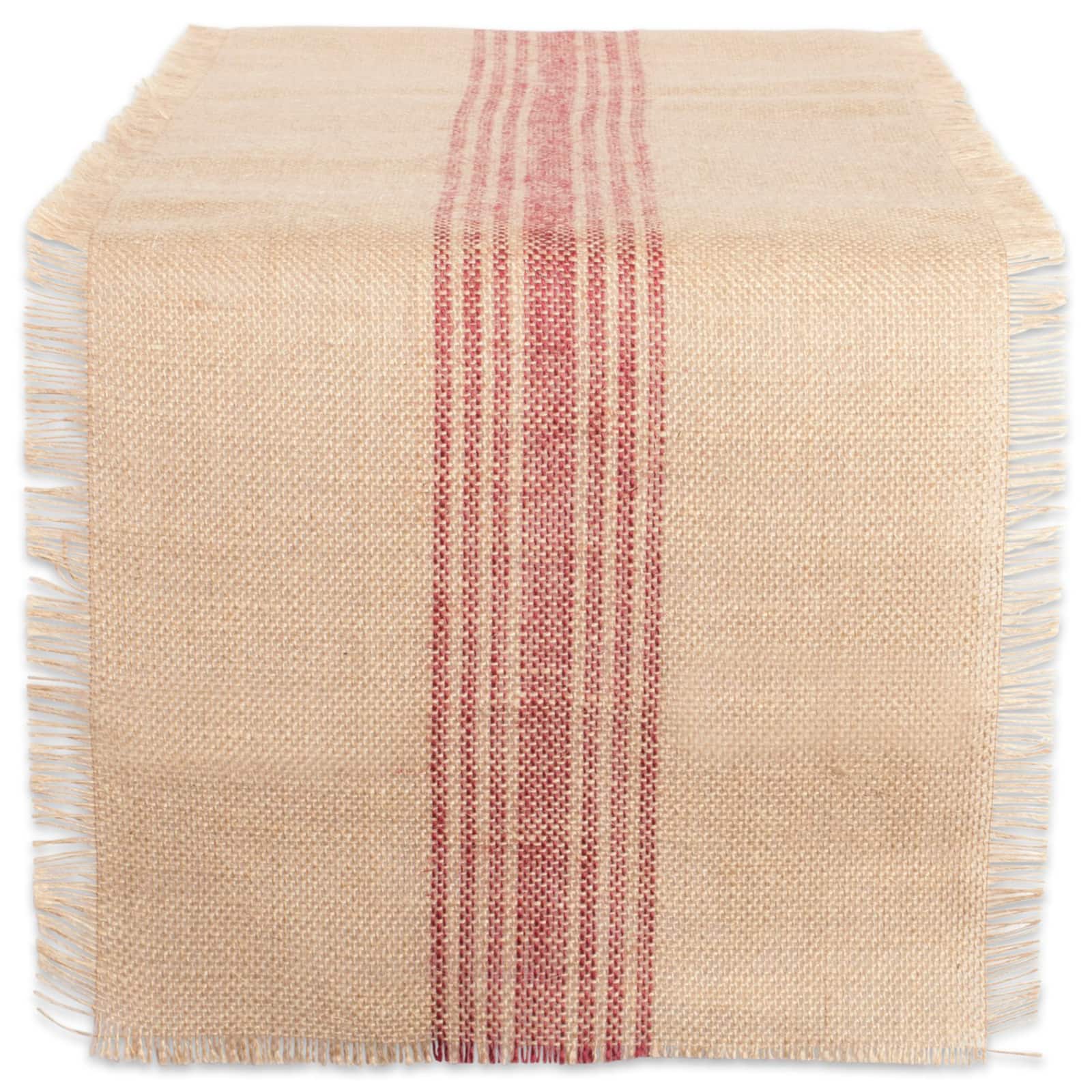 DII® 108" Middle Stripe Burlap Table Runner
