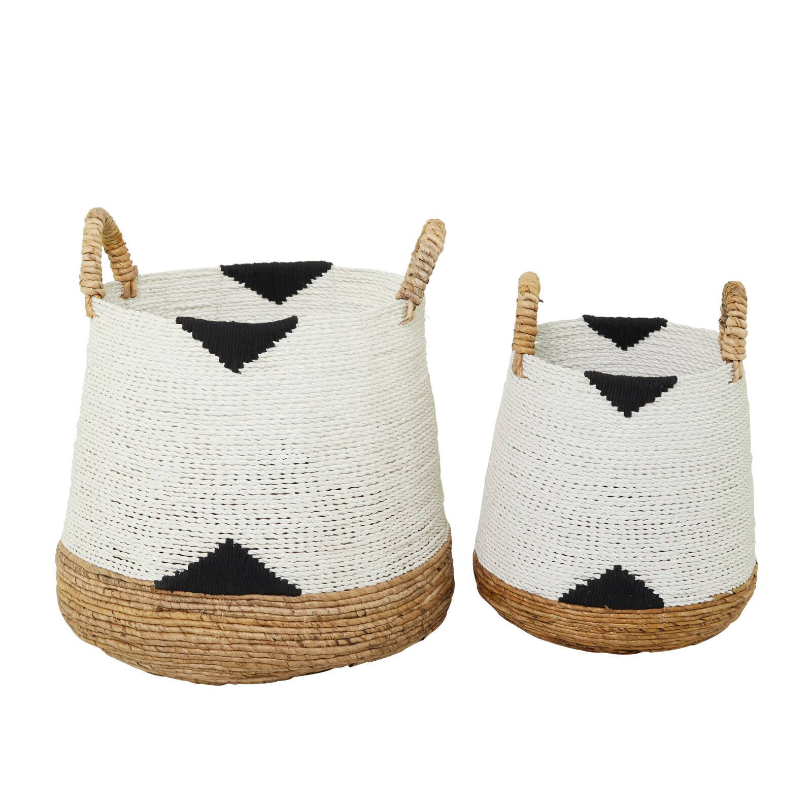 CosmoLiving by Cosmopolitan Banana Leaf Bohemian Storage Basket Set