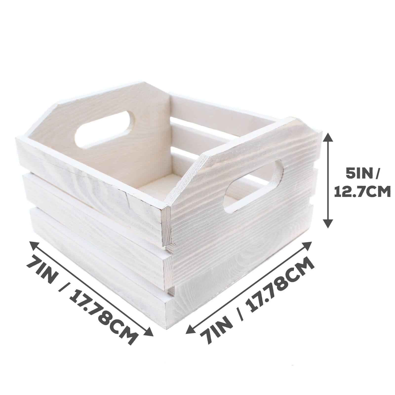 ArtSkills® 7" Medium Rustic Whitewash Crate, 4ct.