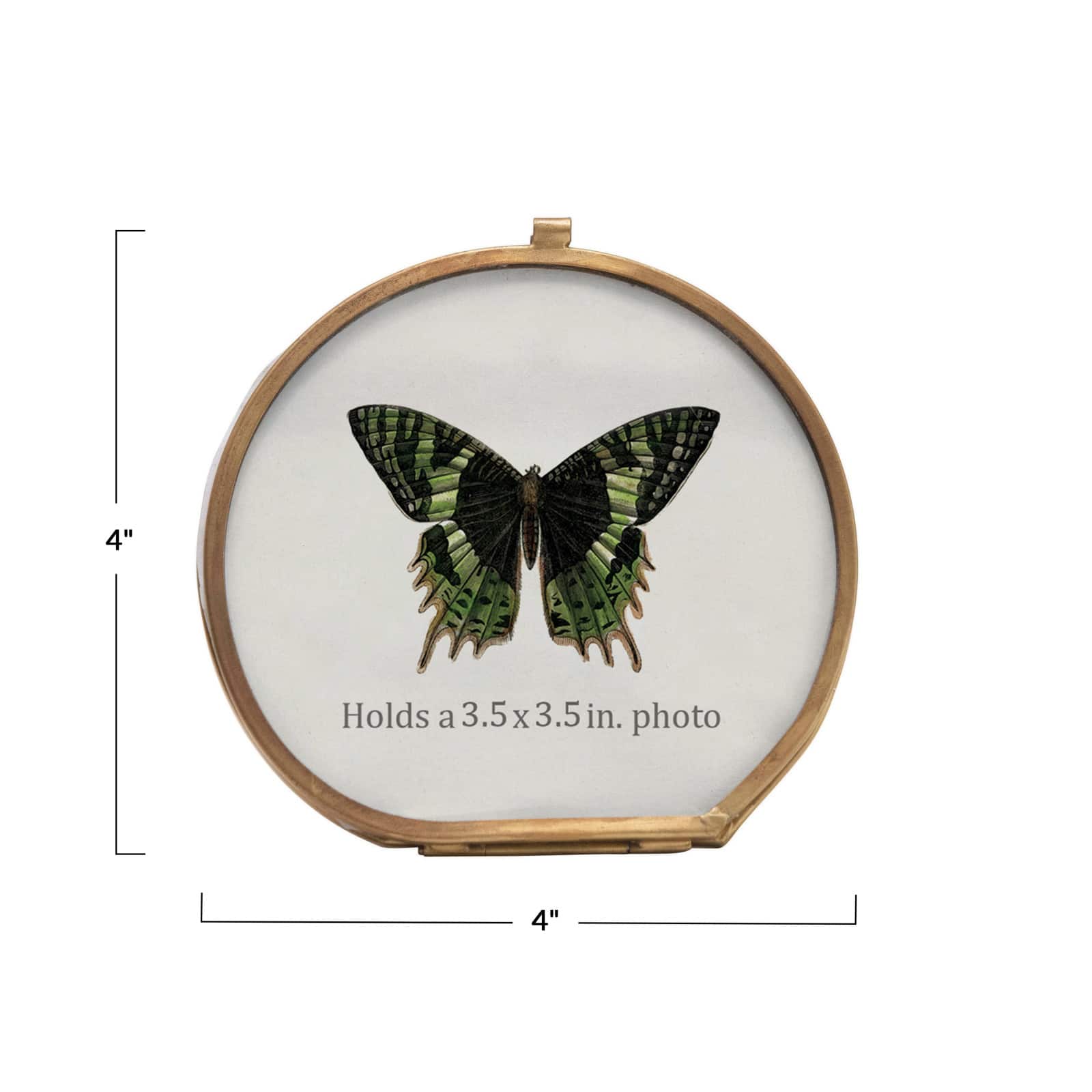 Hello Honey® Brass & Glass 3.5" x 3.5" Photo Frame