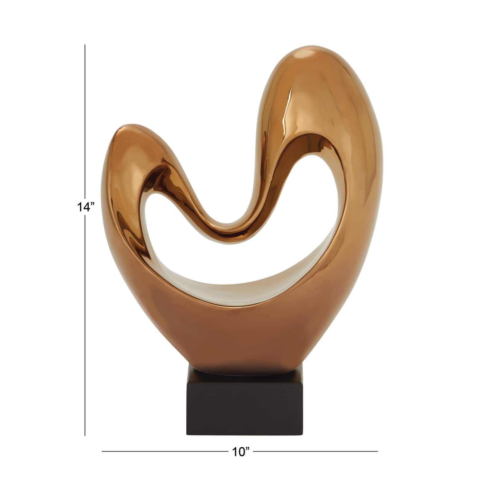 14" Porcelain Modern Abstract Sculpture