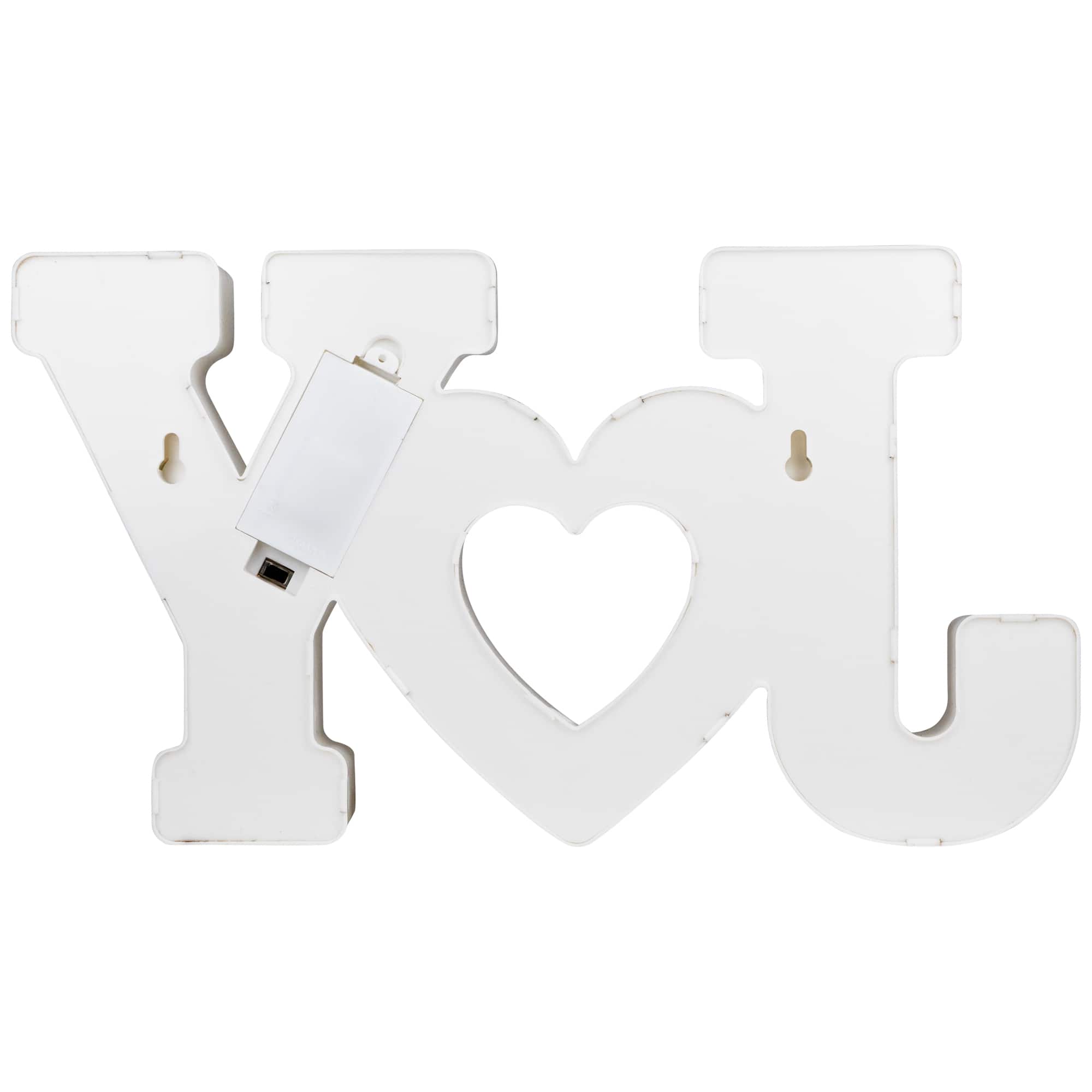 12.75" White Joy LED Christmas Marquee Wall Sign