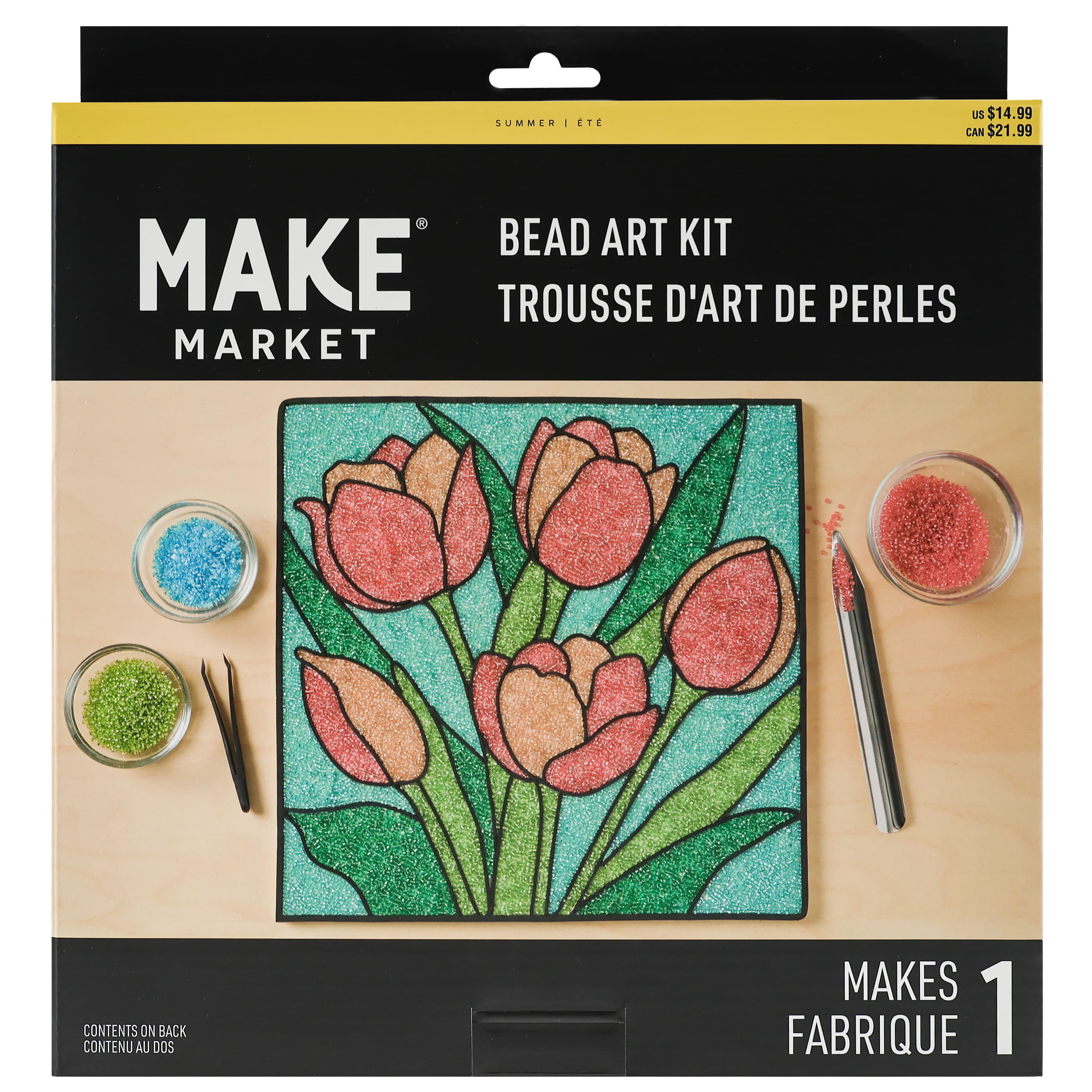 10" x 10" Tulip Bead Art Kit by Make Market