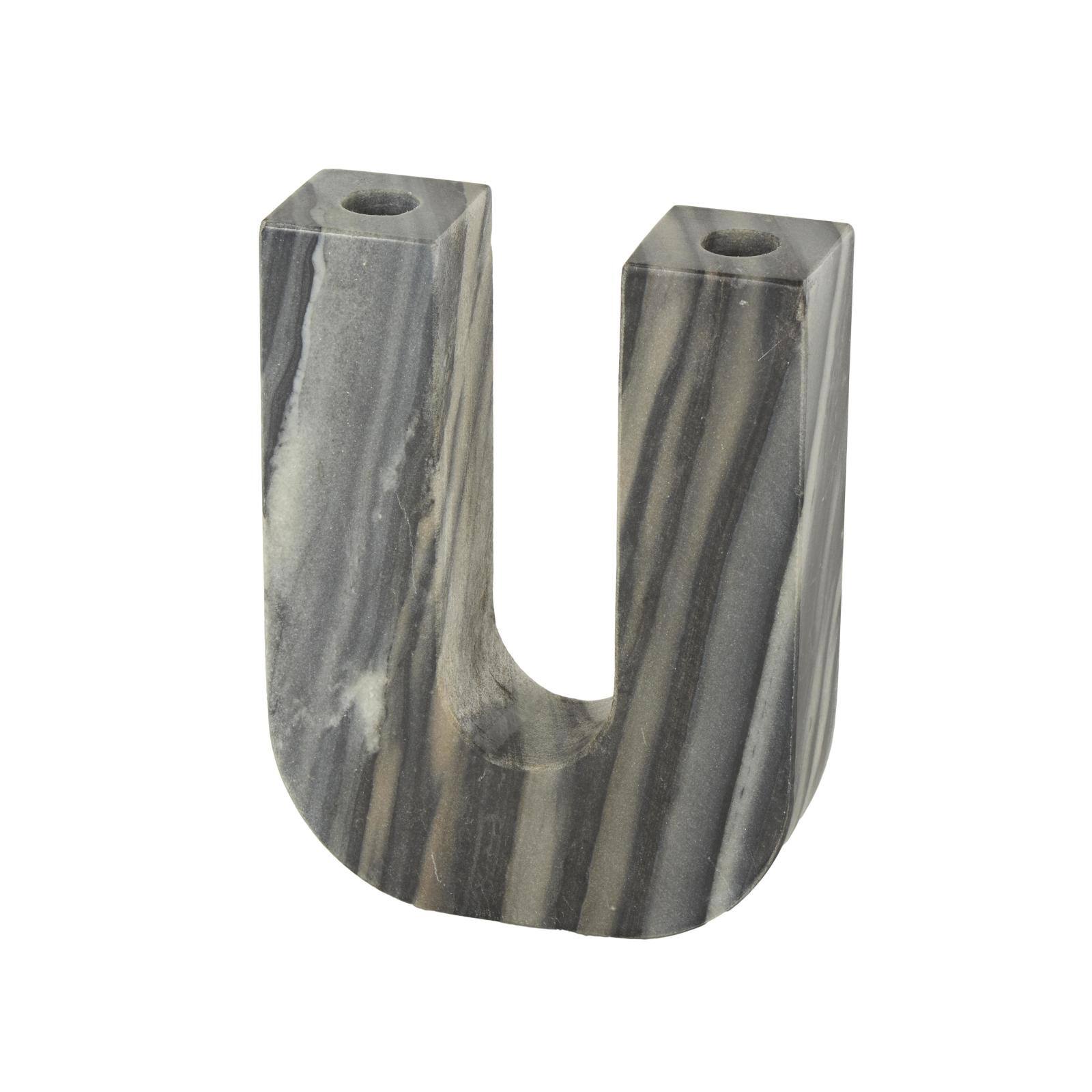 Marble Abstract U-Shaped Candle Holder