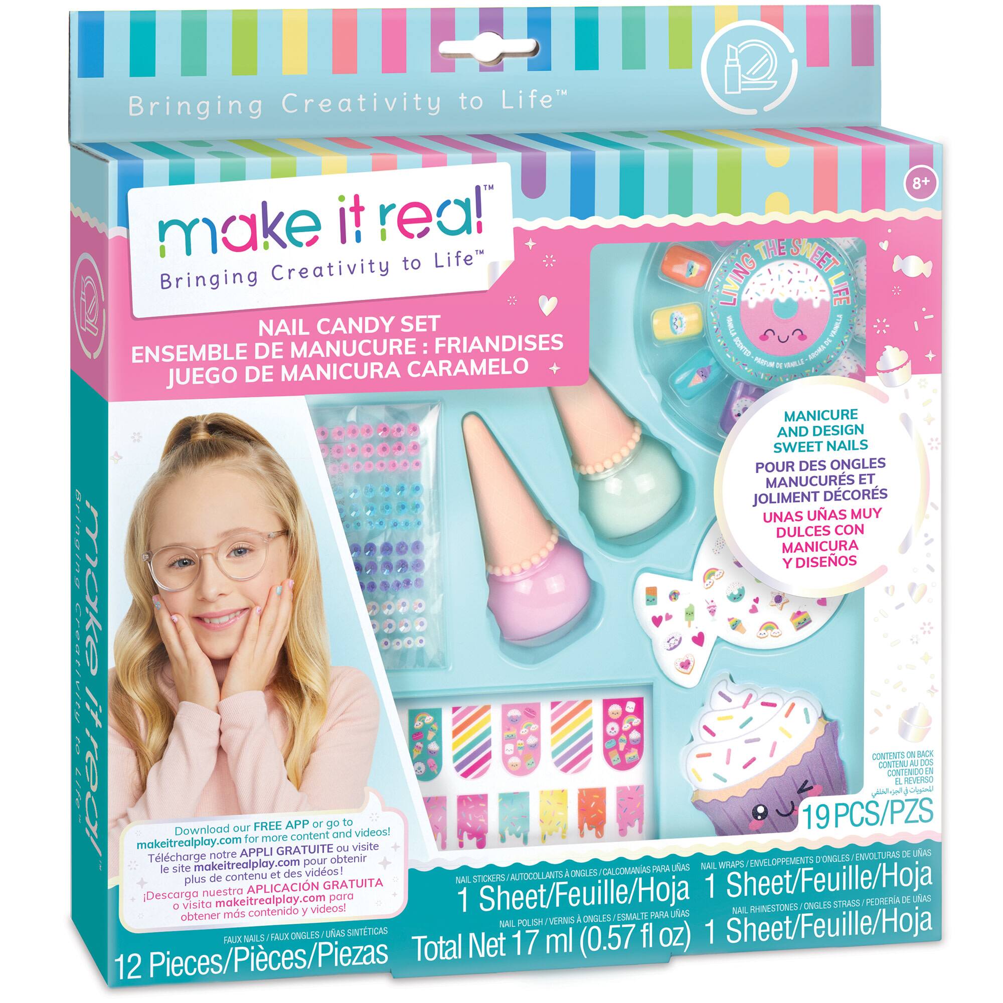 Make It Real™ Vanilla Scented DIY Nail Candy Art Kit