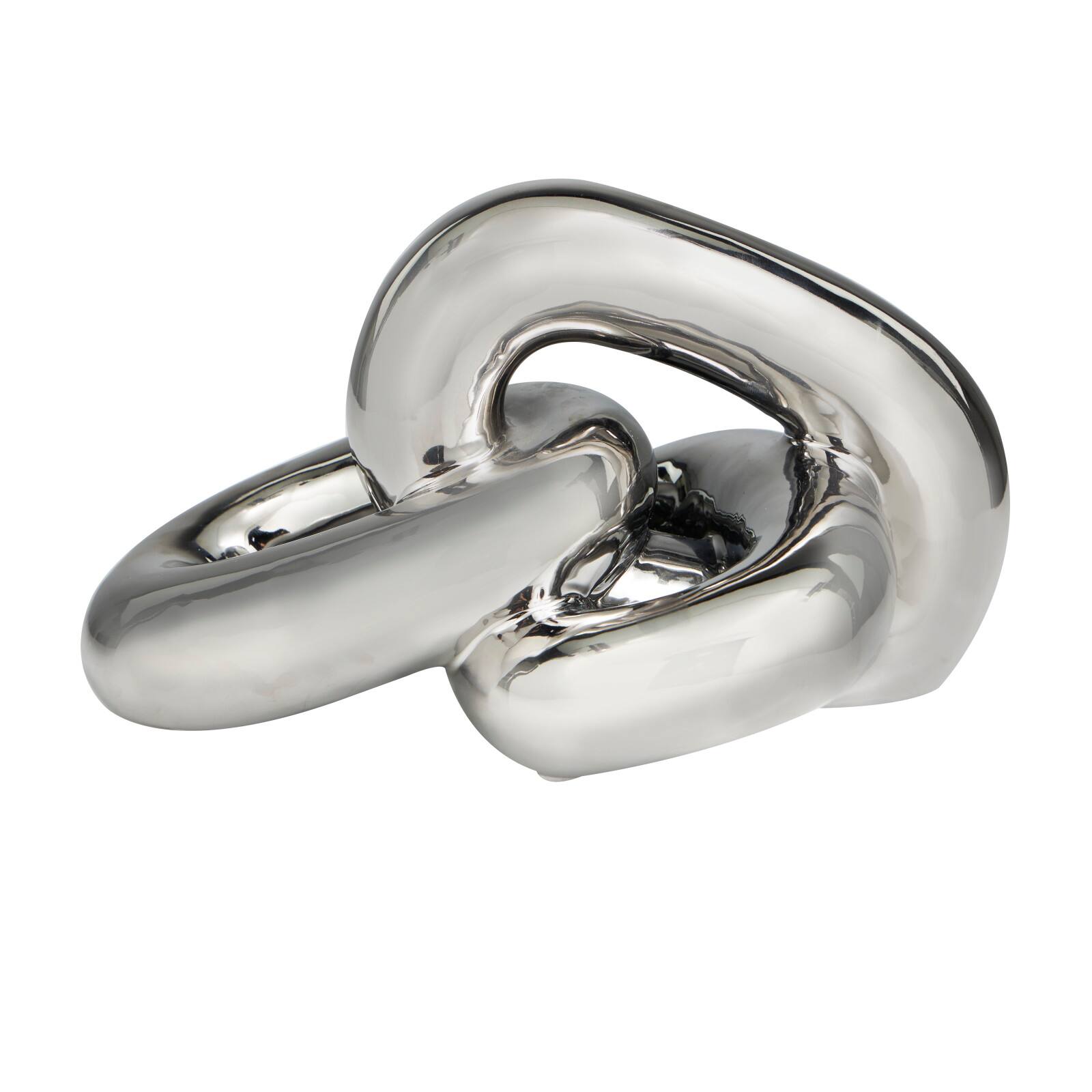 11" Ceramic 3-Link Chain Sculpture
