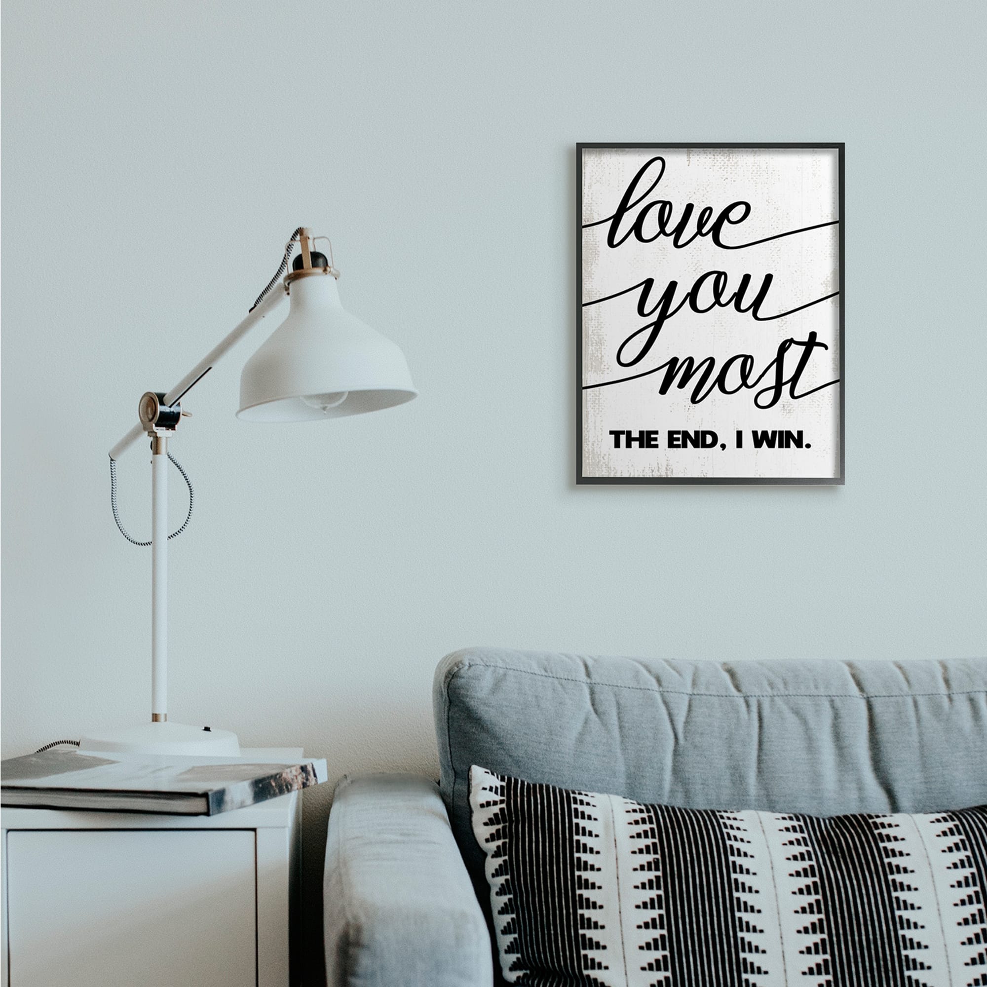Stupell Industries Love You Most Wall Art in Black Frame