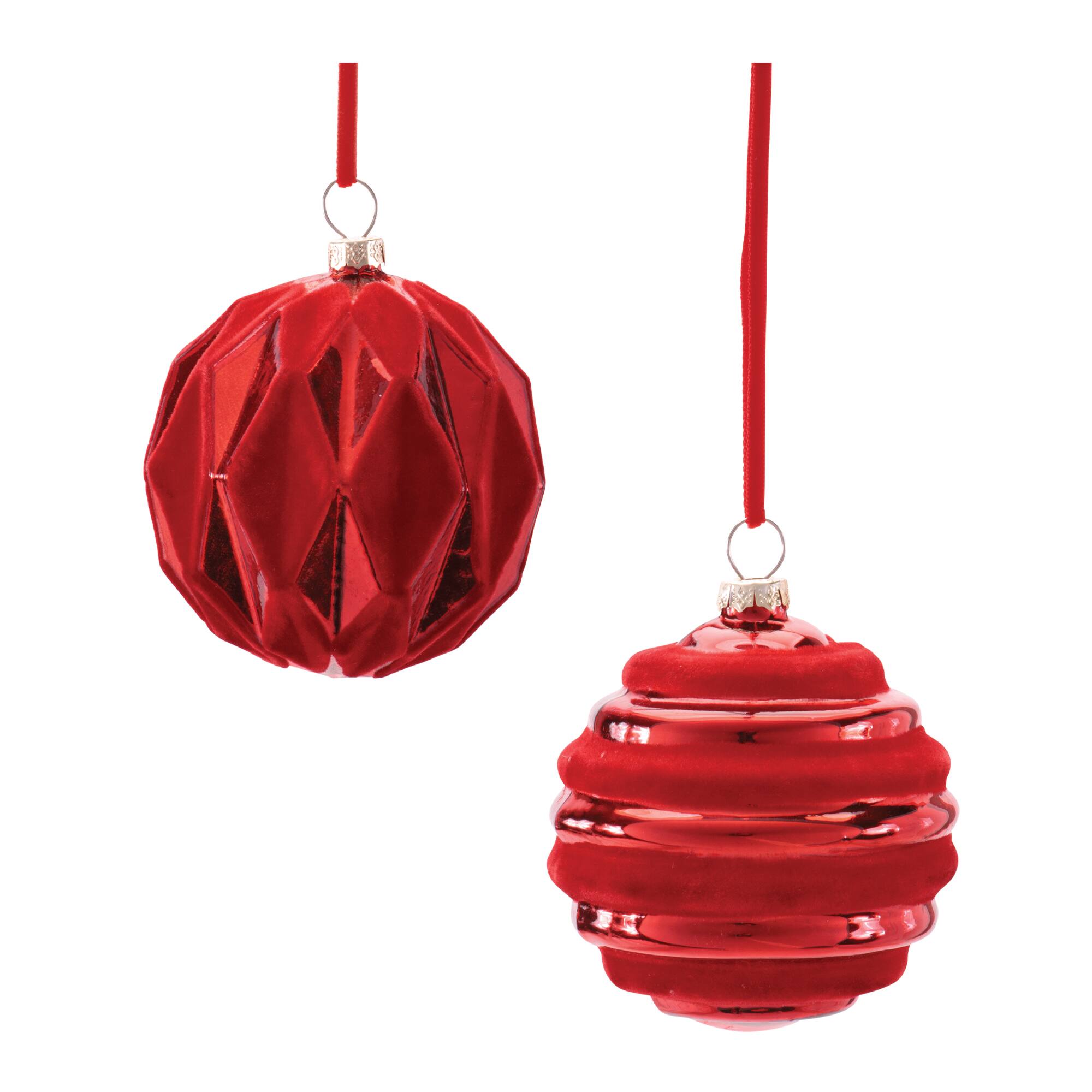 Melrose 3.5" Glass Ball Ornaments Set