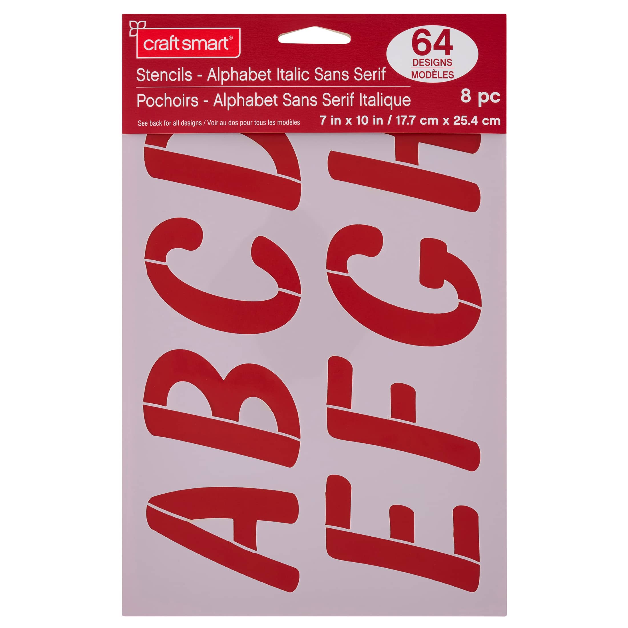 2.7" Italic Sans Serif Alphabet Stencils by Craft Smart®