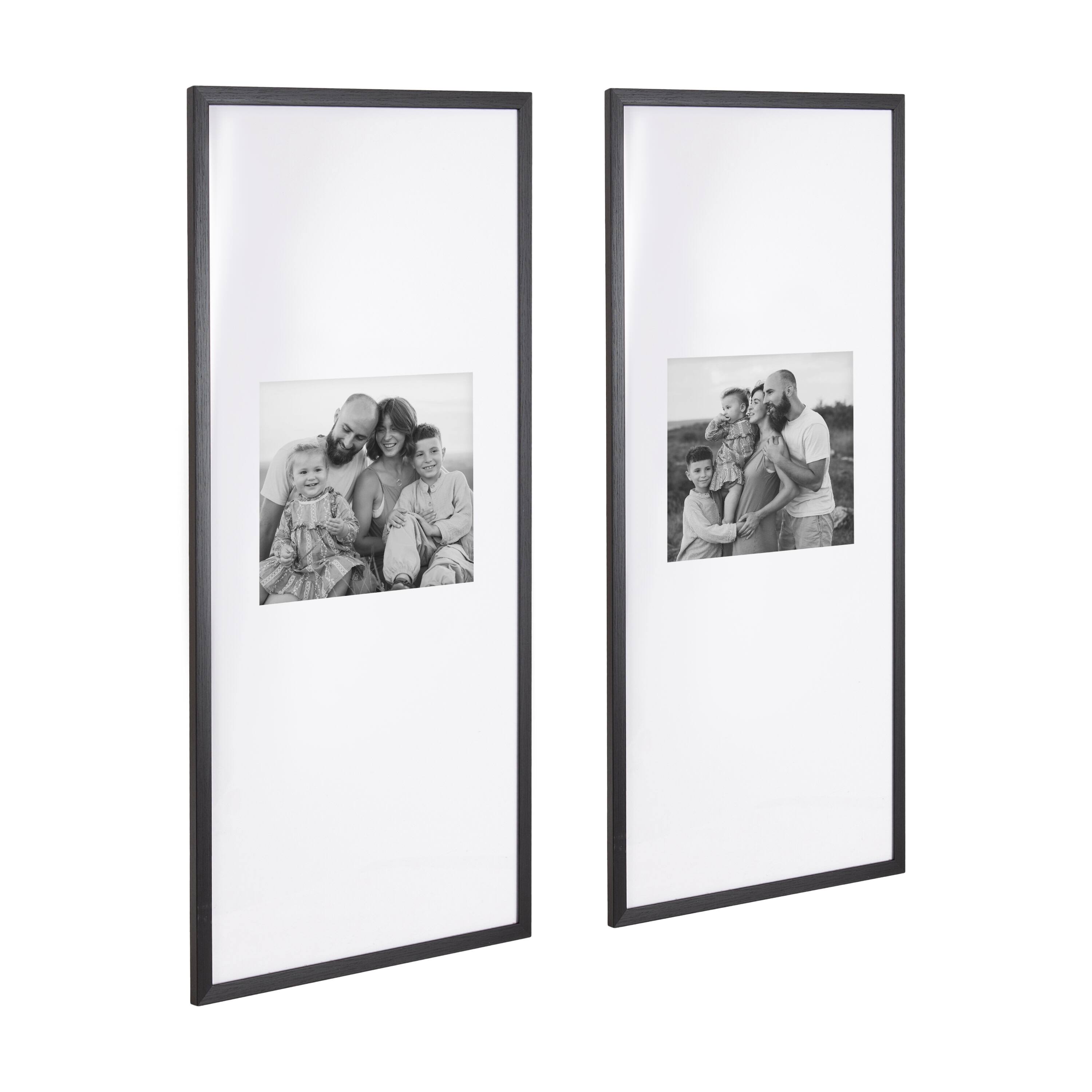 Kate and Laurel Gallery 14" x 30" Photo Frames 8" x 10" with Mat, 2ct.