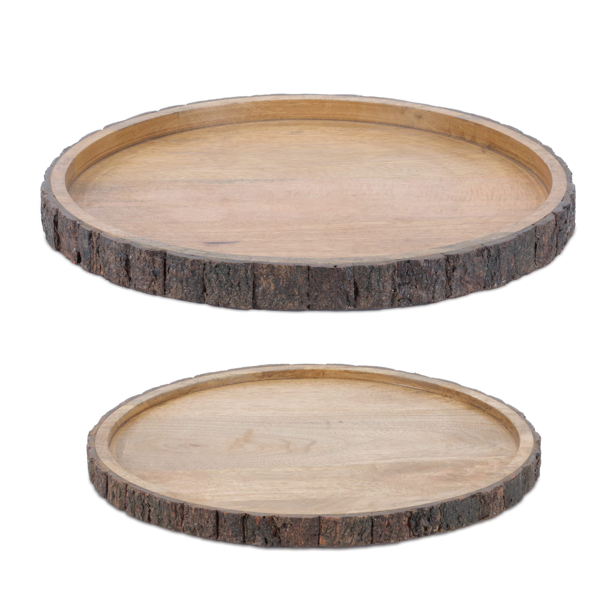 Natural Mango Wood Decorative Trays Set