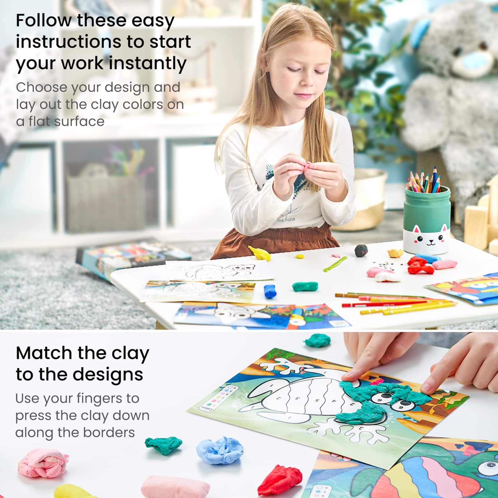 Arteza® Kids Sea Life Clay By Numbers Kit