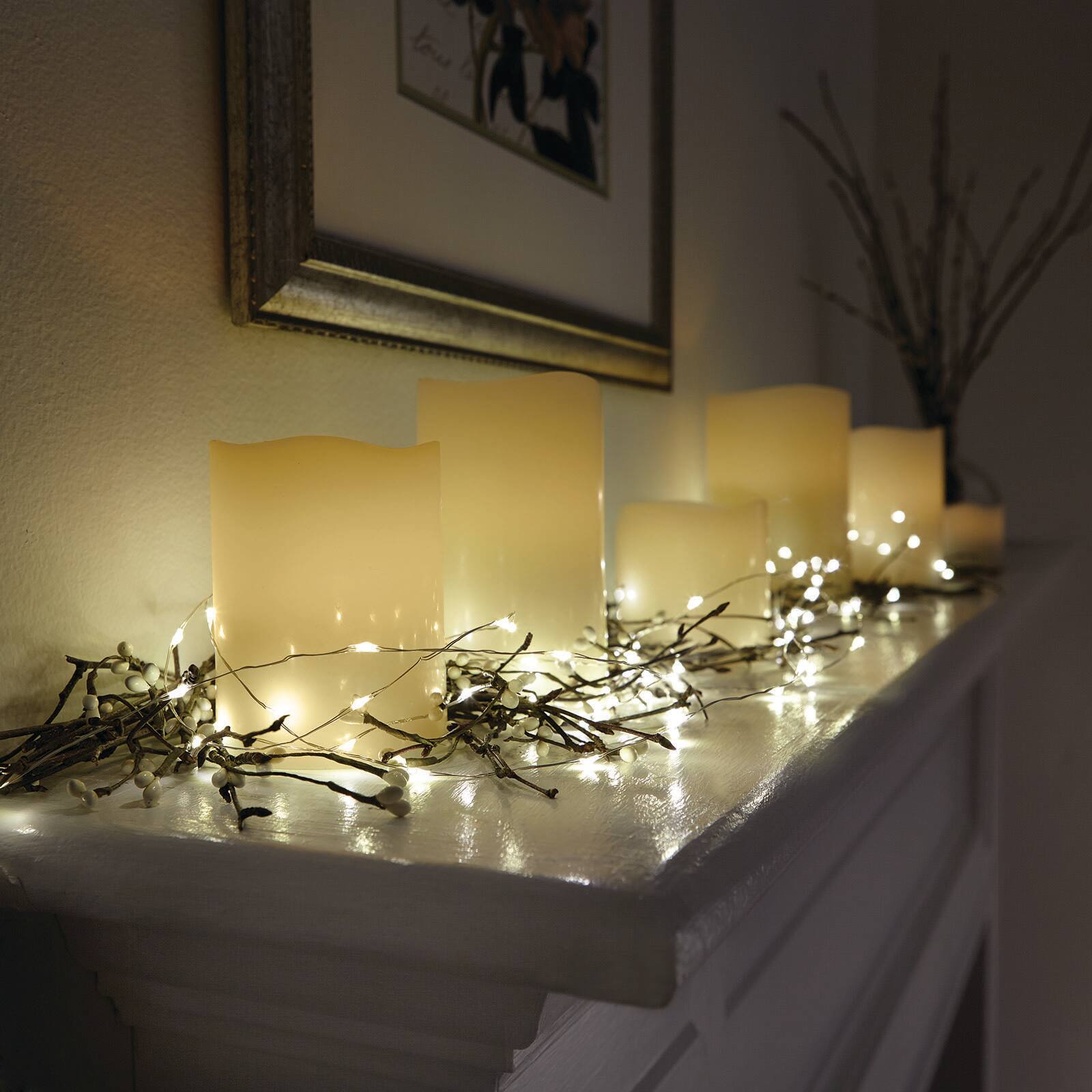 40ct. Warm White Silver Wire LED String Lights by Ashland®
