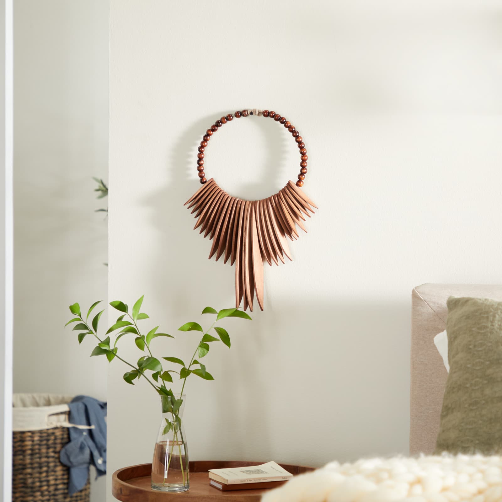 Brown Wood Bohemian Wall Decor, 13" x 13" x 3"