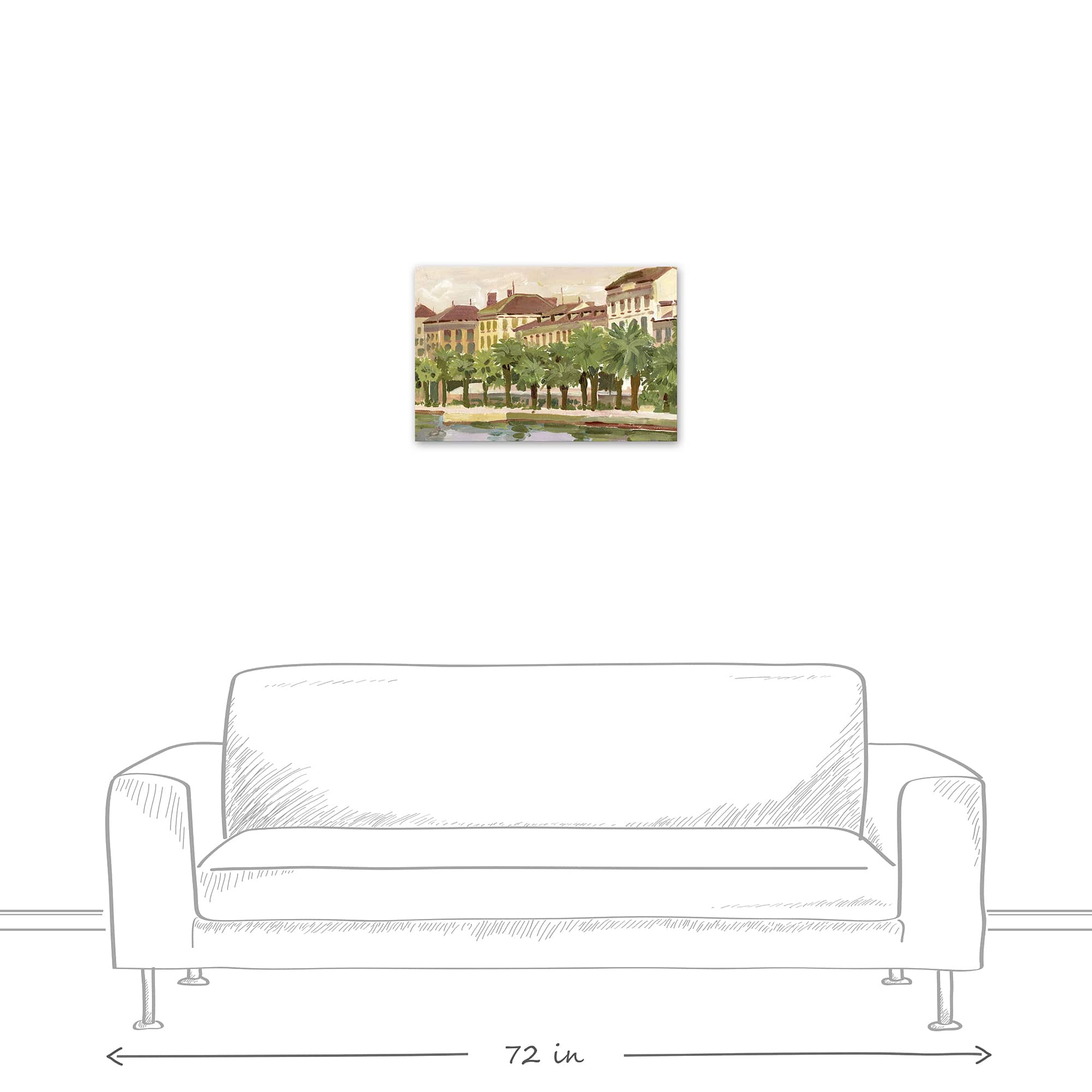 Treeline Cityscape 24" x 16" Canvas Wall Art