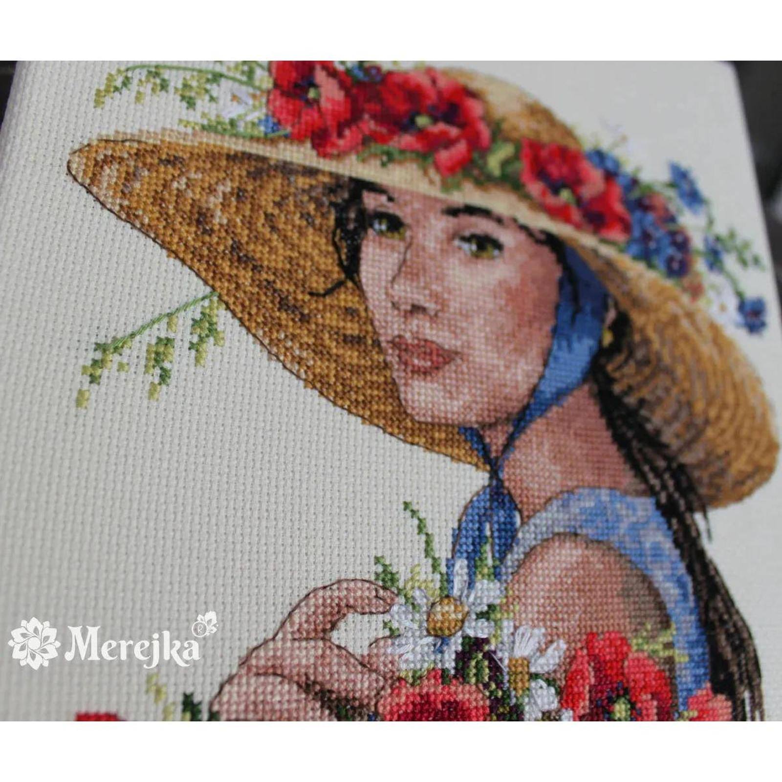 Merejka Flower Hat Counted Cross Stitch Kit