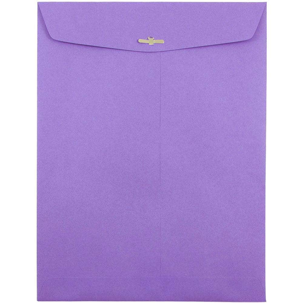 JAM Paper 10" x 13" Brite Hue Violet Purple Clasp Closure Catalog Envelopes