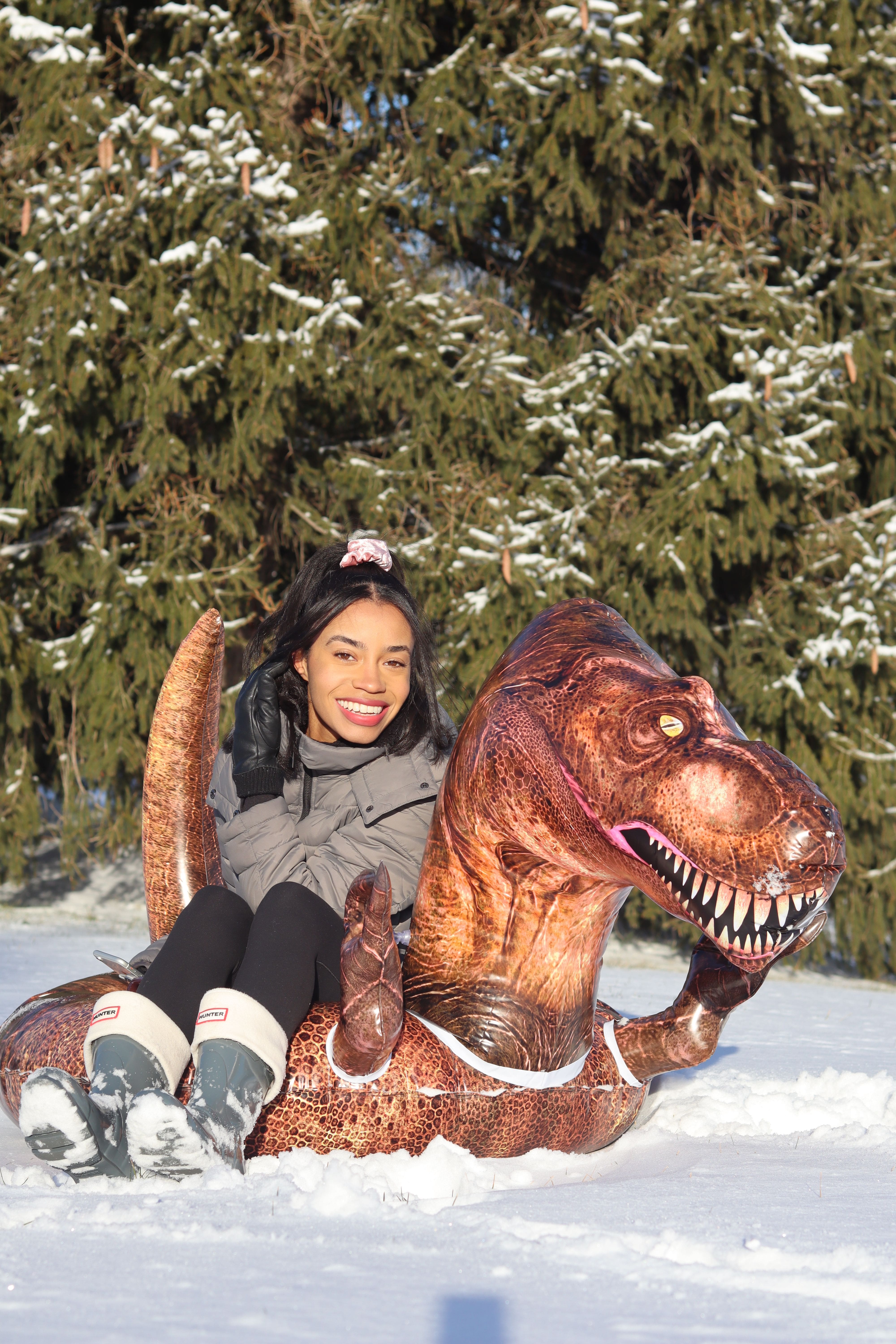 SnowCandy 62" Inflatable T-Rex Snow Tube