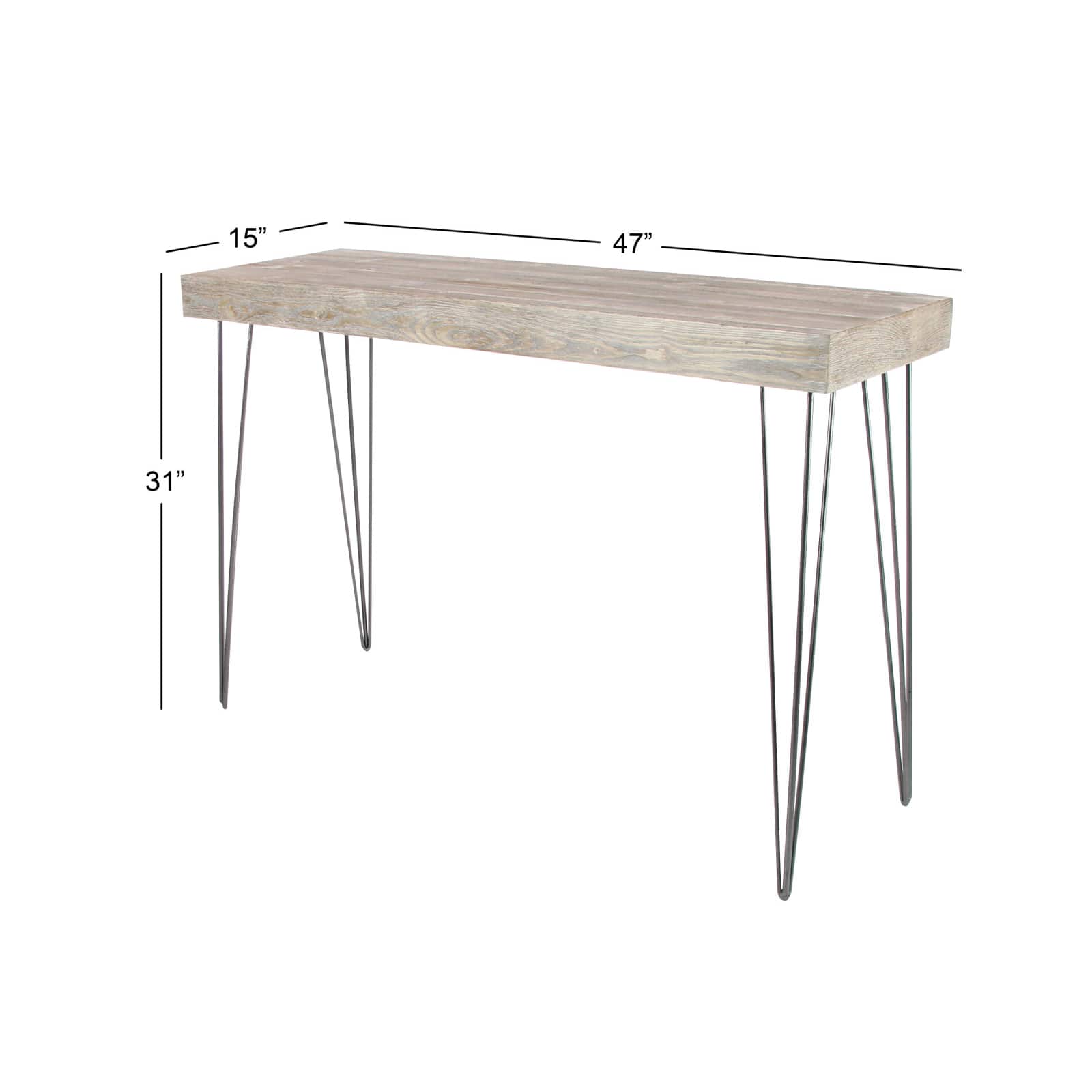 47" Brown Modern Wood Console Table