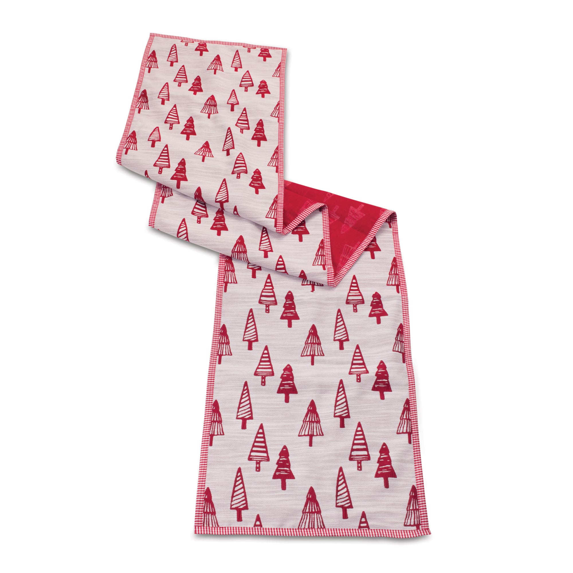 72" Embroidered Pine Tree Table Runner