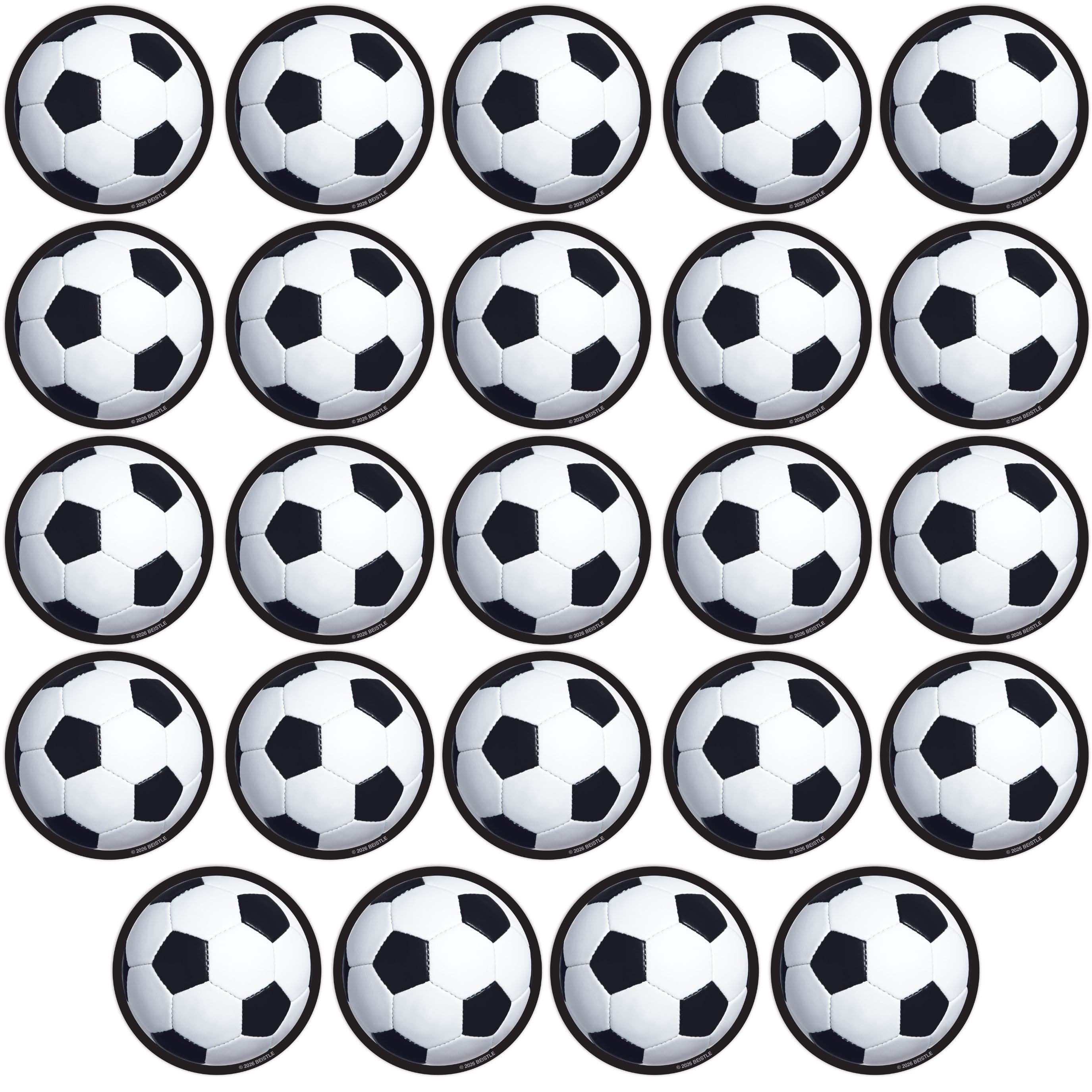 Beistle 3.25" Soccer Ball Coasters, 24ct.