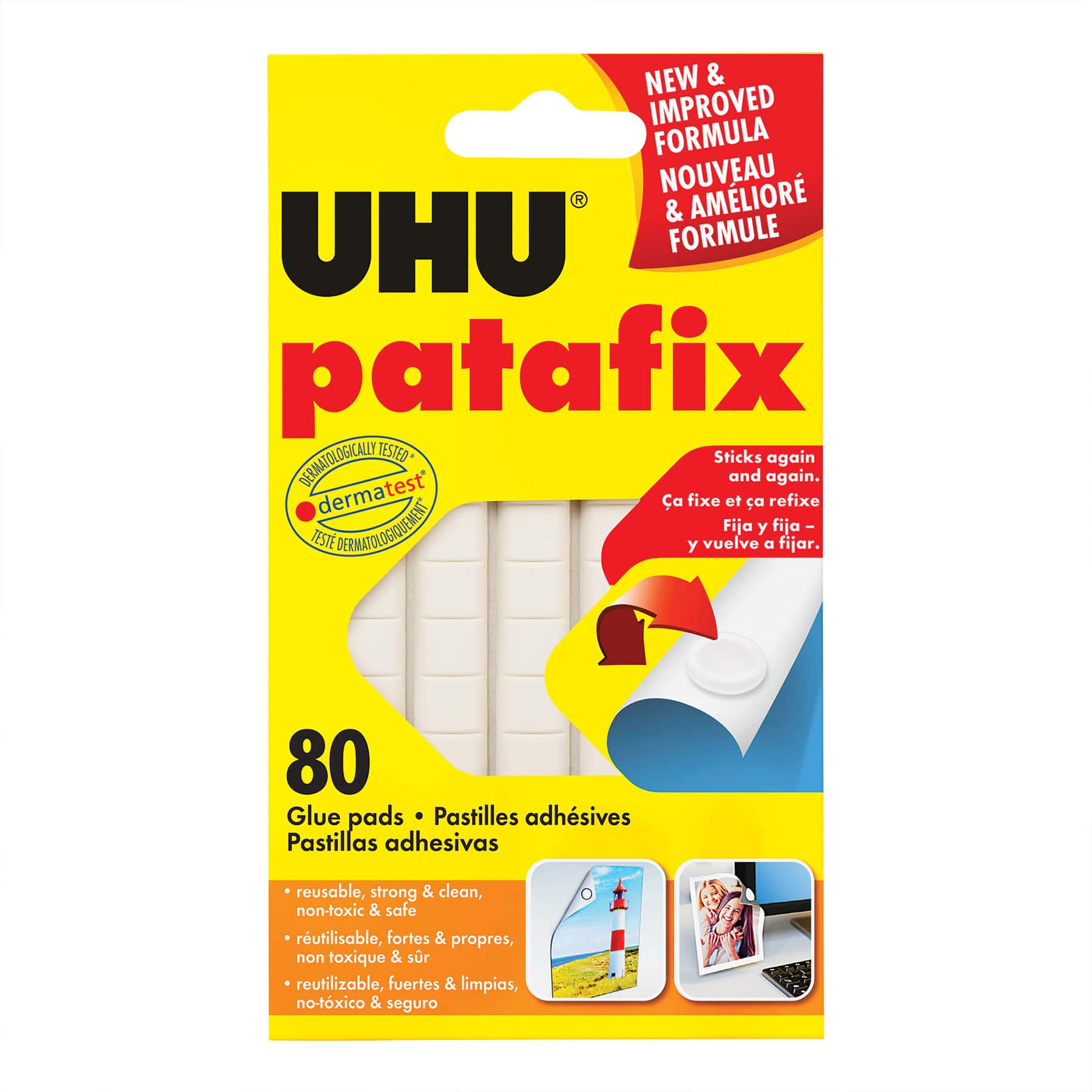 STAEDTLER® 50g White Removable & Reusable UHU Adhesive Tac Putty Pads, 80ct.