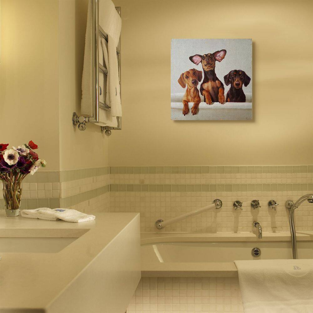 Stupell Industries Dachshunds in the Tub Wall Art