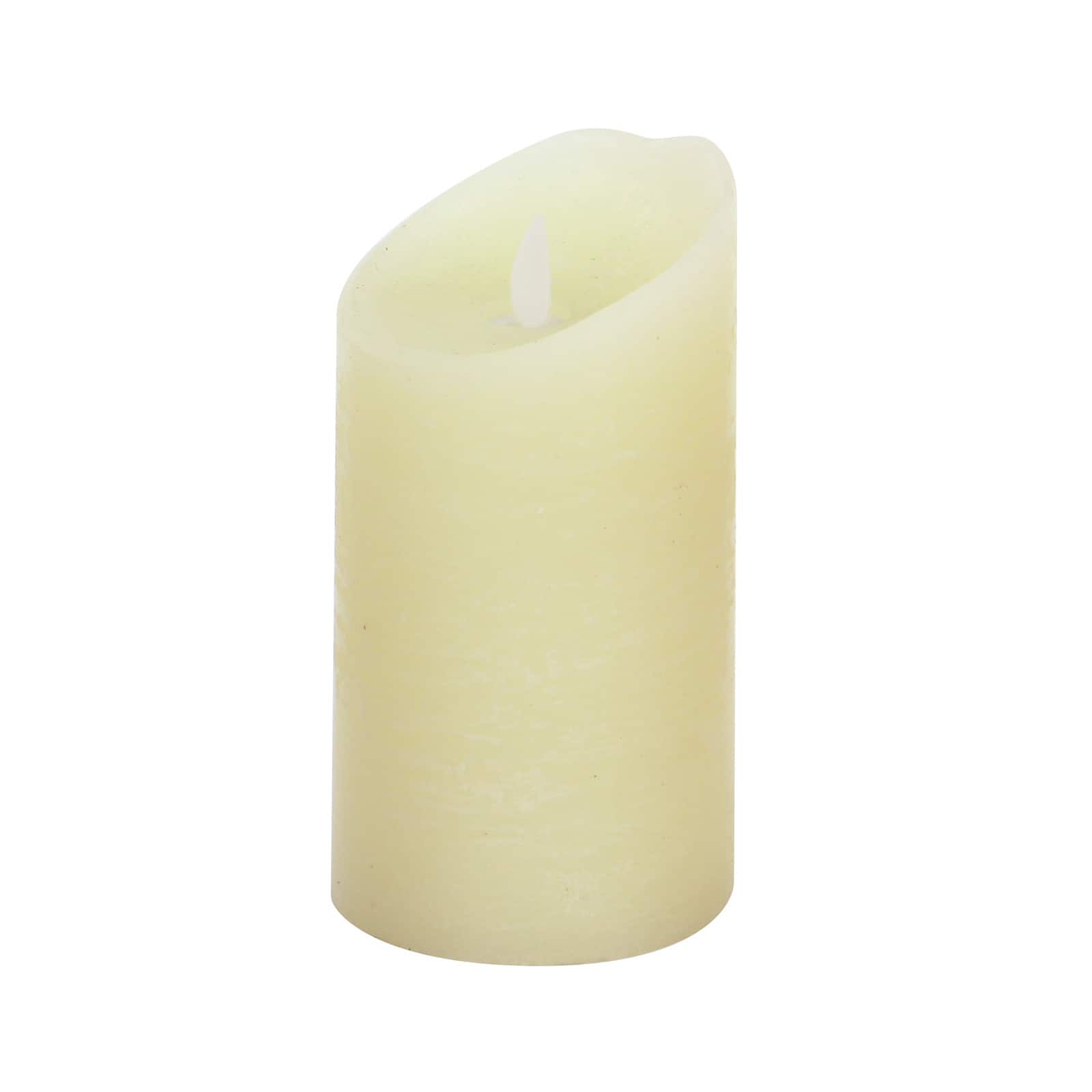 6" Beige Wax Flameless Candles, 3ct.