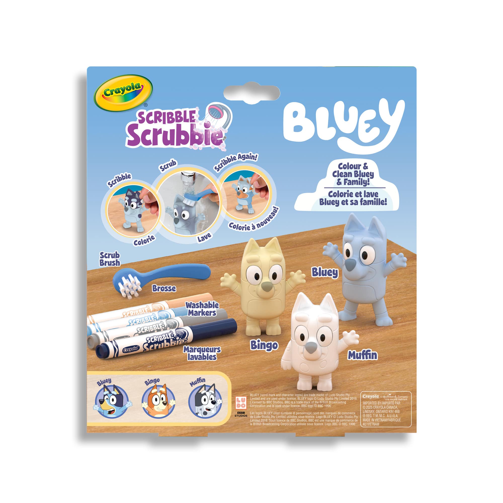 Crayola® Scribble Scrubbie™ Bluey 3-Count Playset