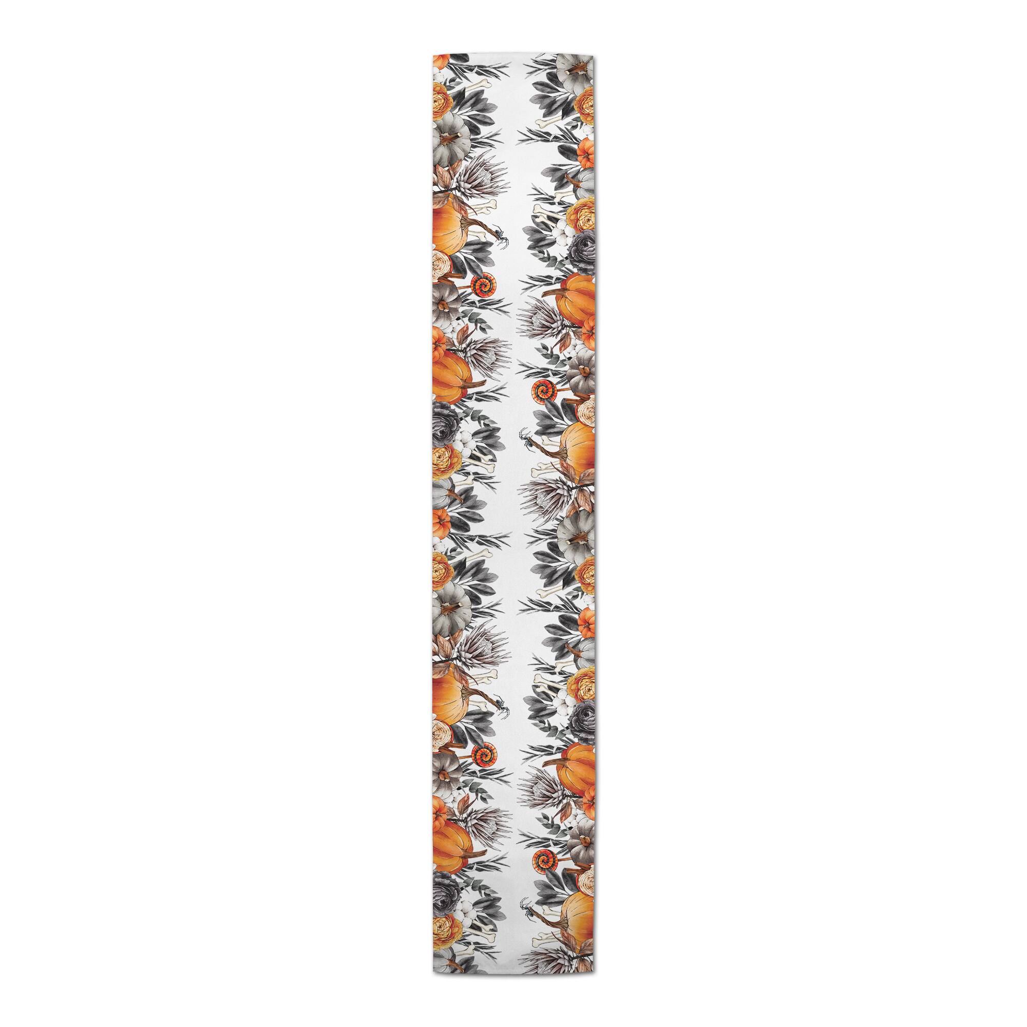 Halloween Botanicals Border Cotton Twill Runner