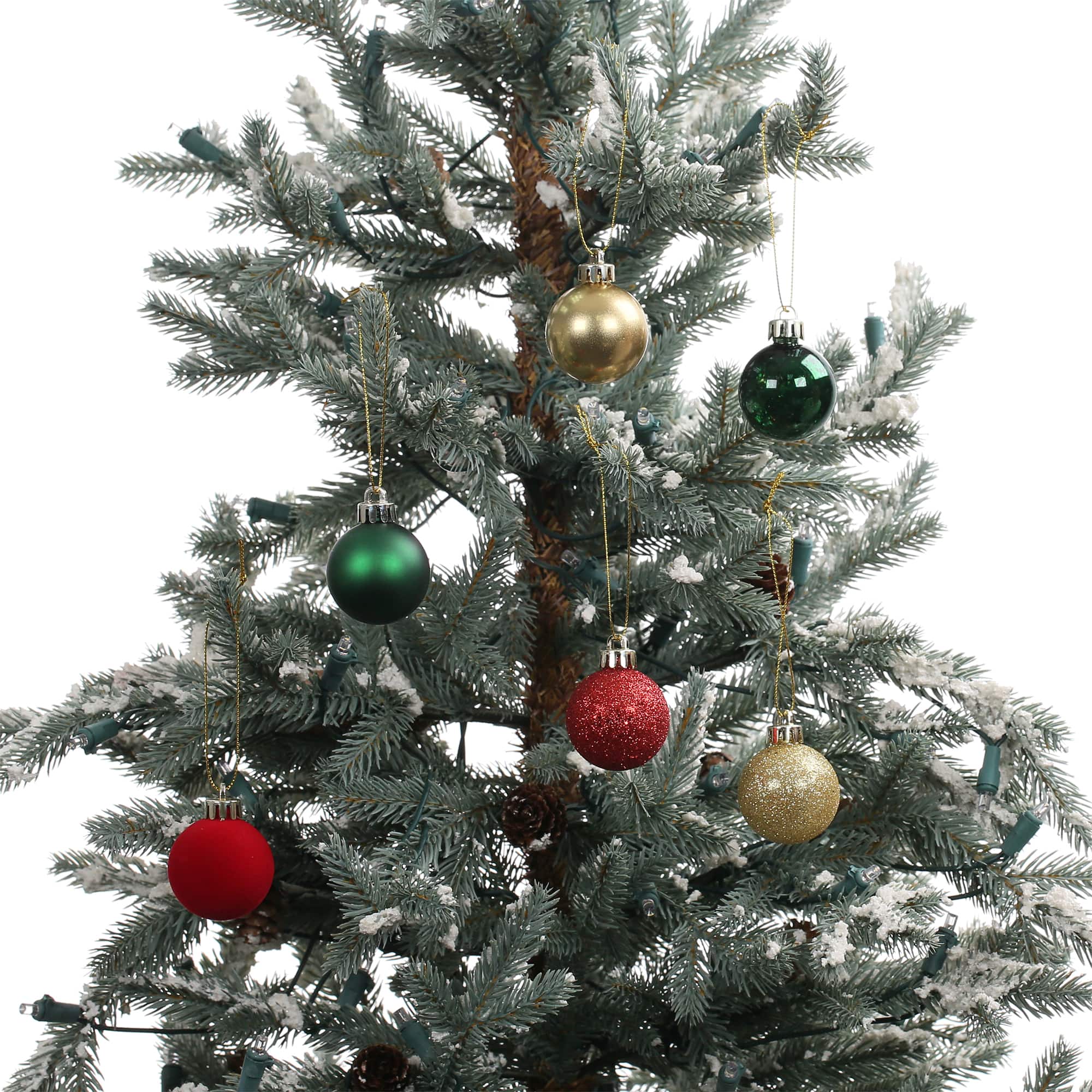 7 Pack 40mm Dark Classic Shatterproof Ball Ornaments by Ashland®