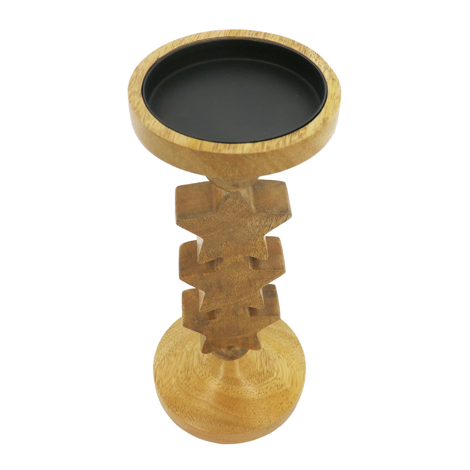 Wooden Star Pillar Candle Holder by Celebrate It